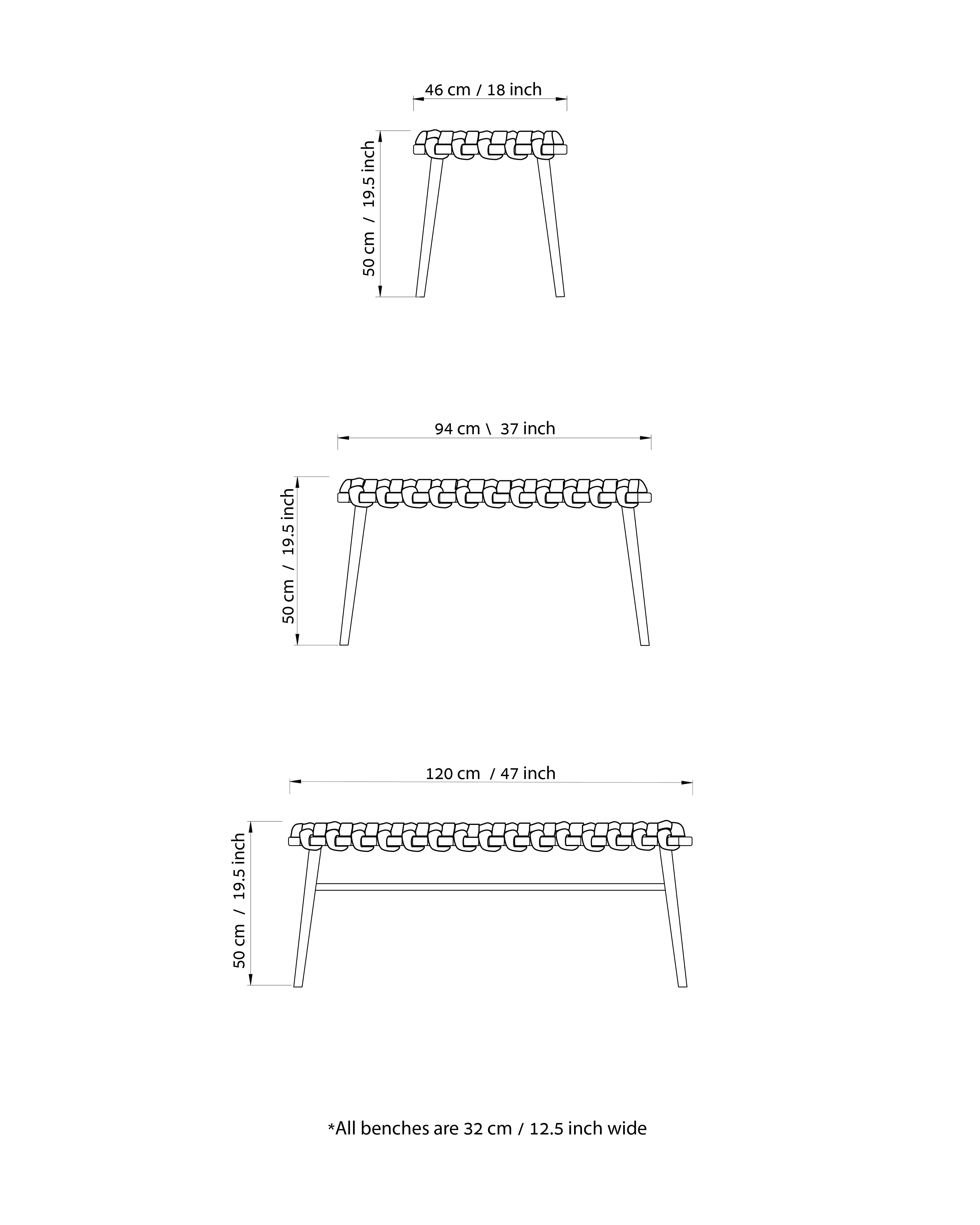 Velvet Woven Bench - Blue - image 5