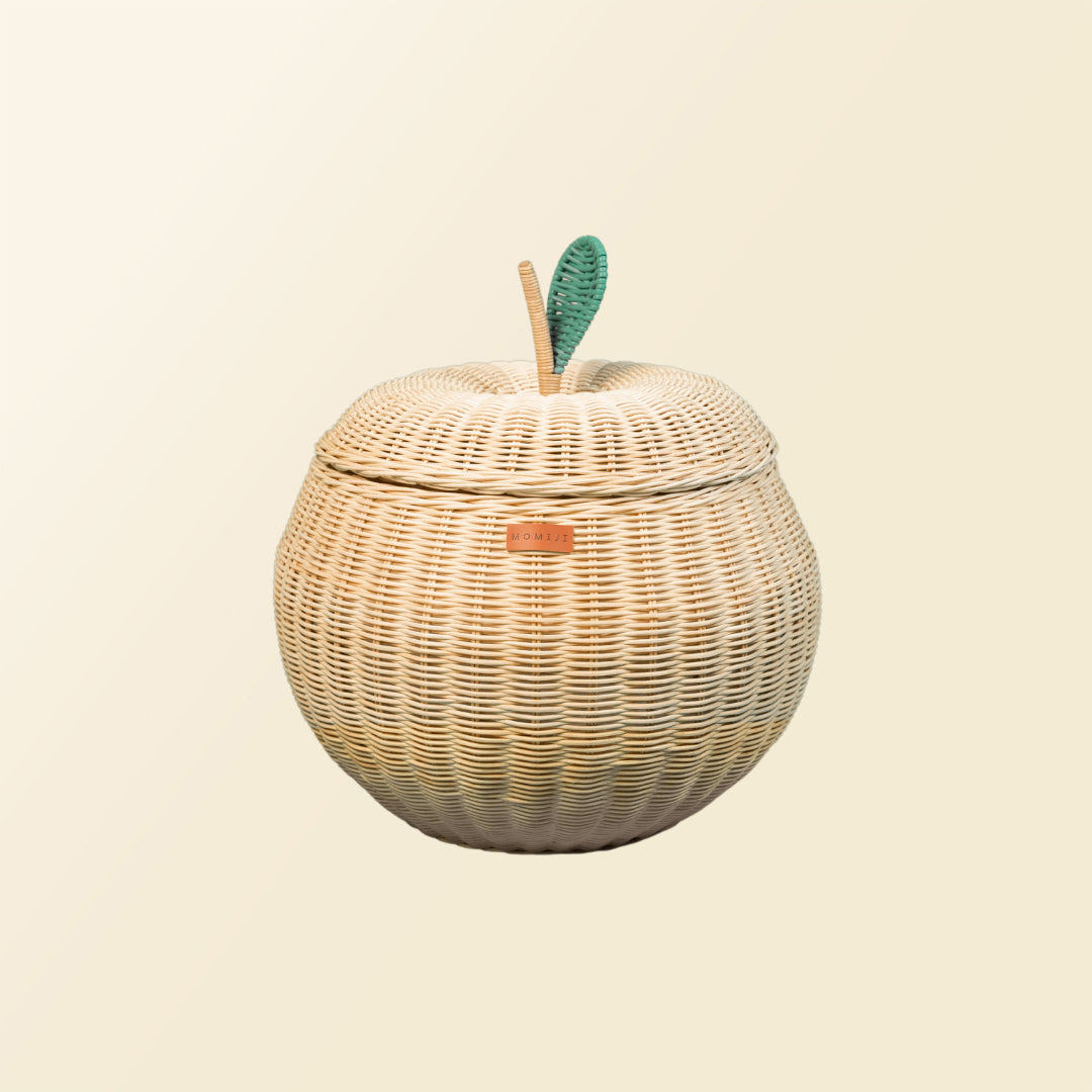 Apple Rattan Storage Basket - Natural Large