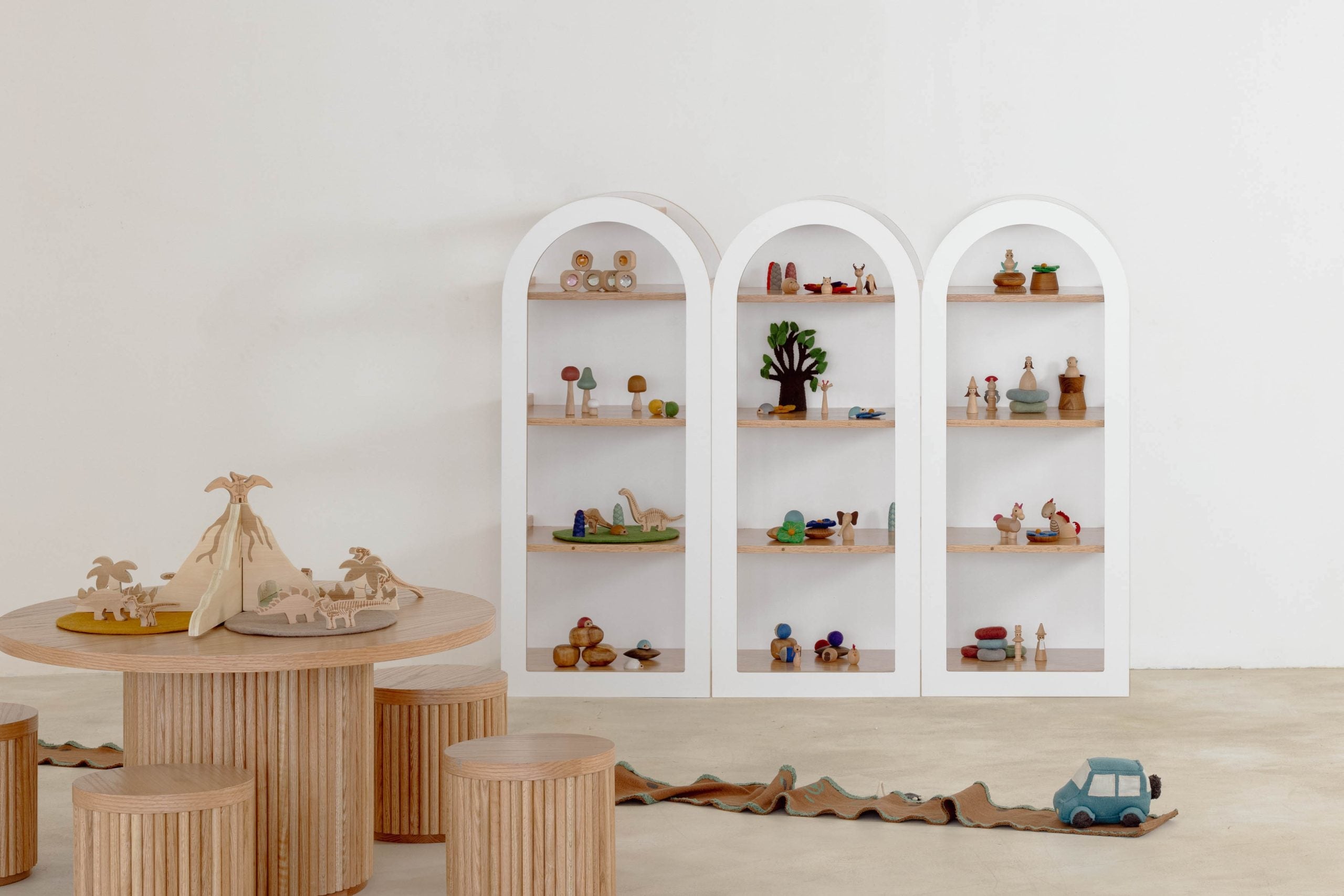 Arched Shelf 4-Tier Open Storage - White - image 5