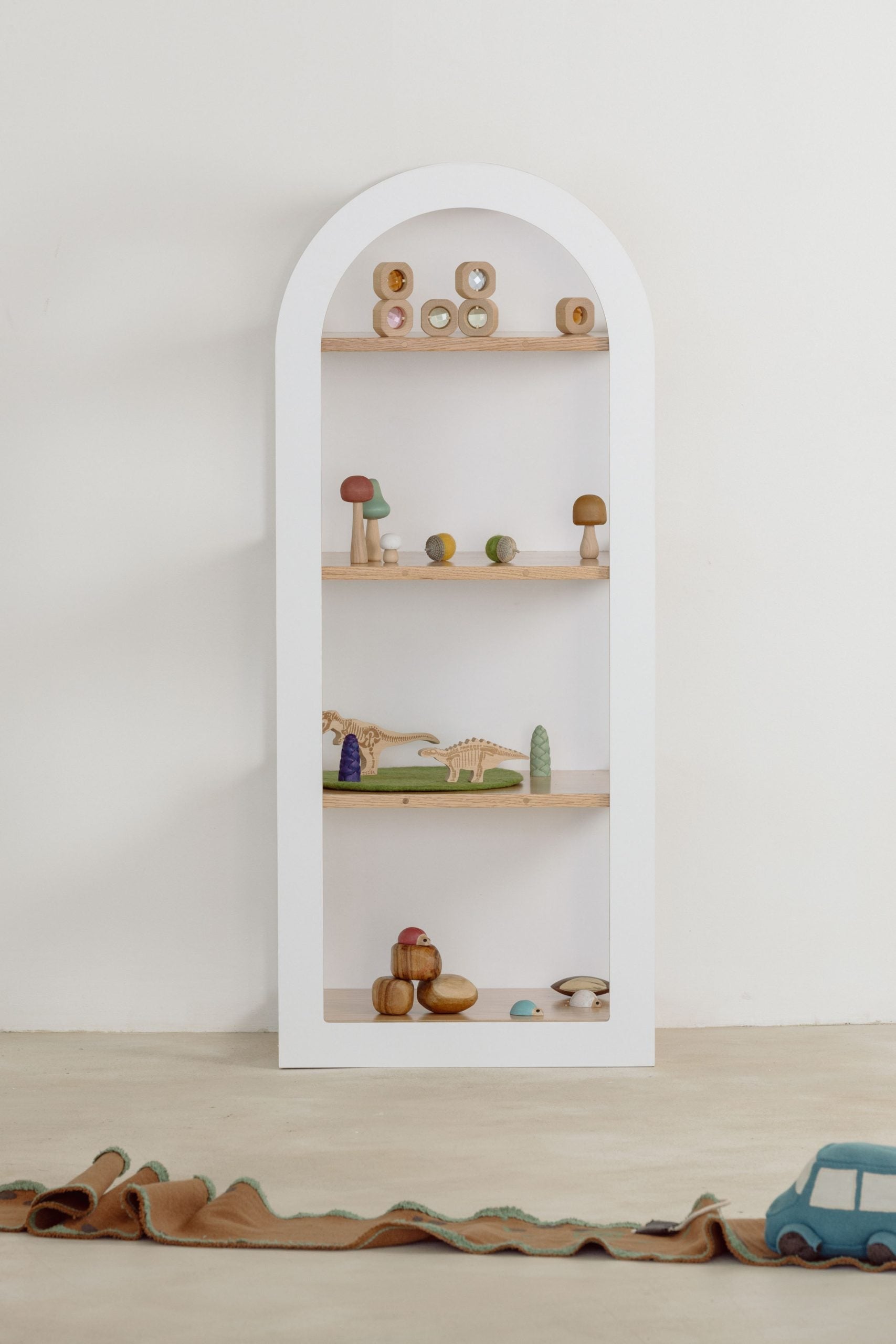 Arched Shelf 4-Tier Open Storage - White - image 6
