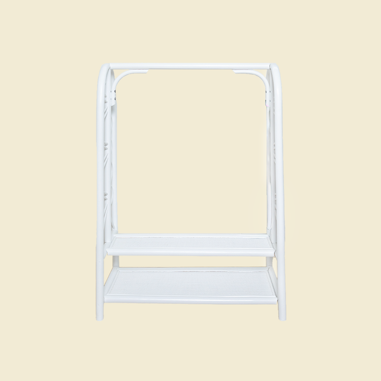 Rattan Kids Montessori Clothing Rack - White - image 11