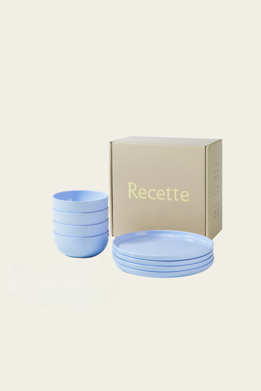 Plate and Bowl Set - Blue