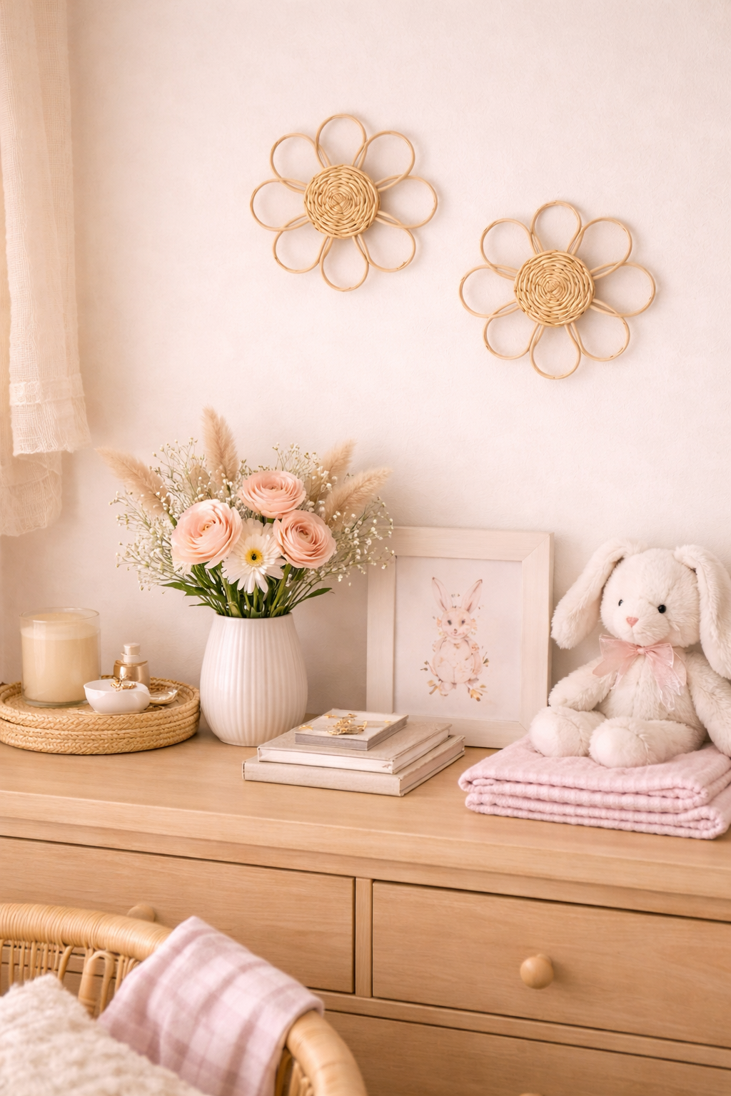 Rattan Flower Wall Art - image 5
