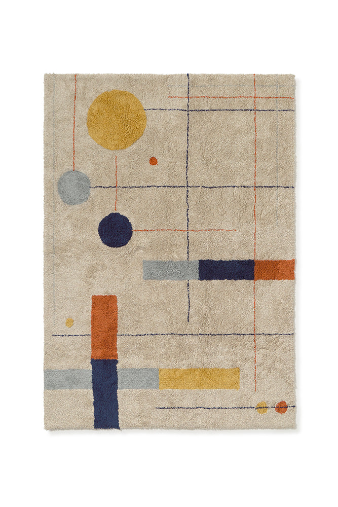 Geometrical Shapes Washable Rug