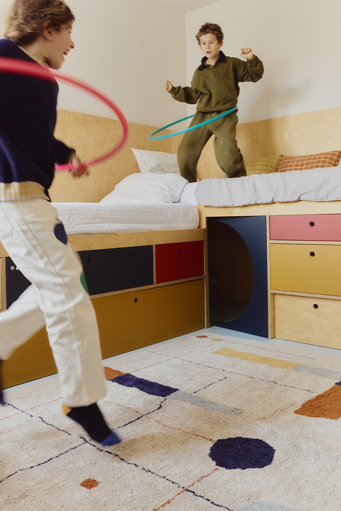 Geometrical Shapes Washable Rug