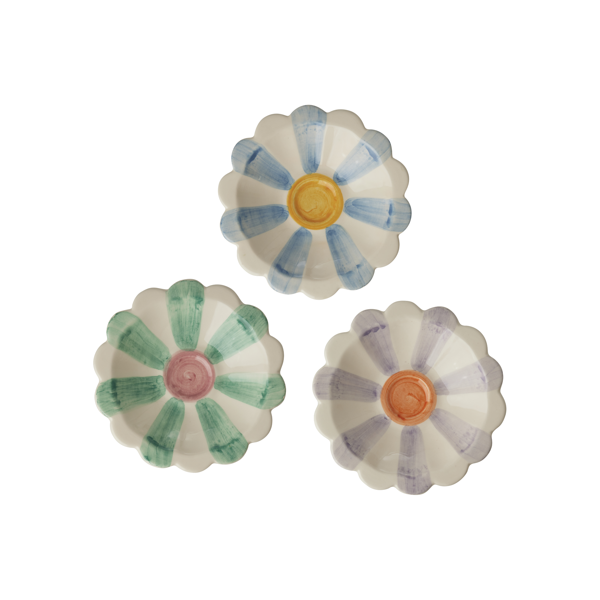Ceramic Flower Bowl - Blue - image 4