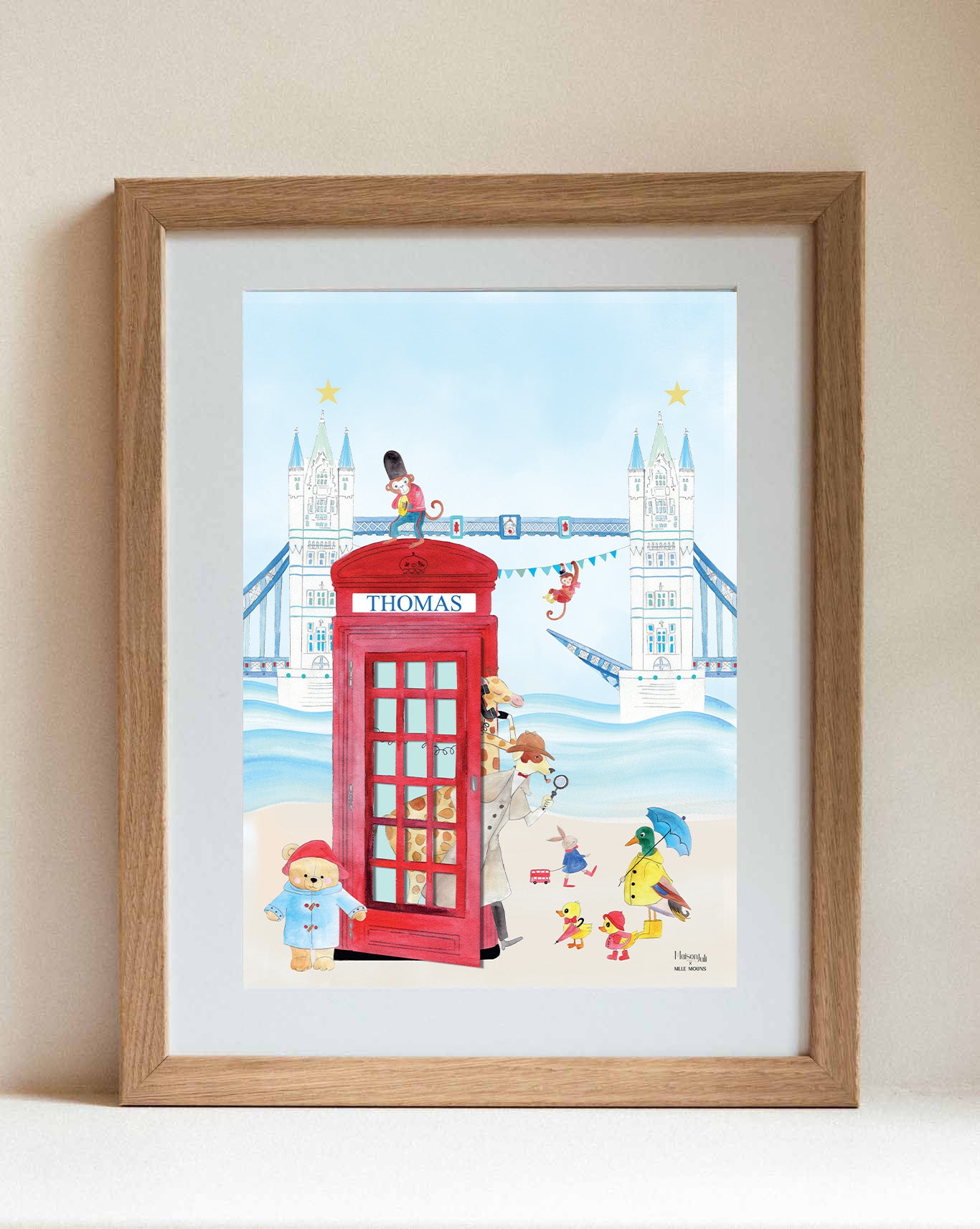 Custom Art Sketch - London Telephone Cabin for Boys
