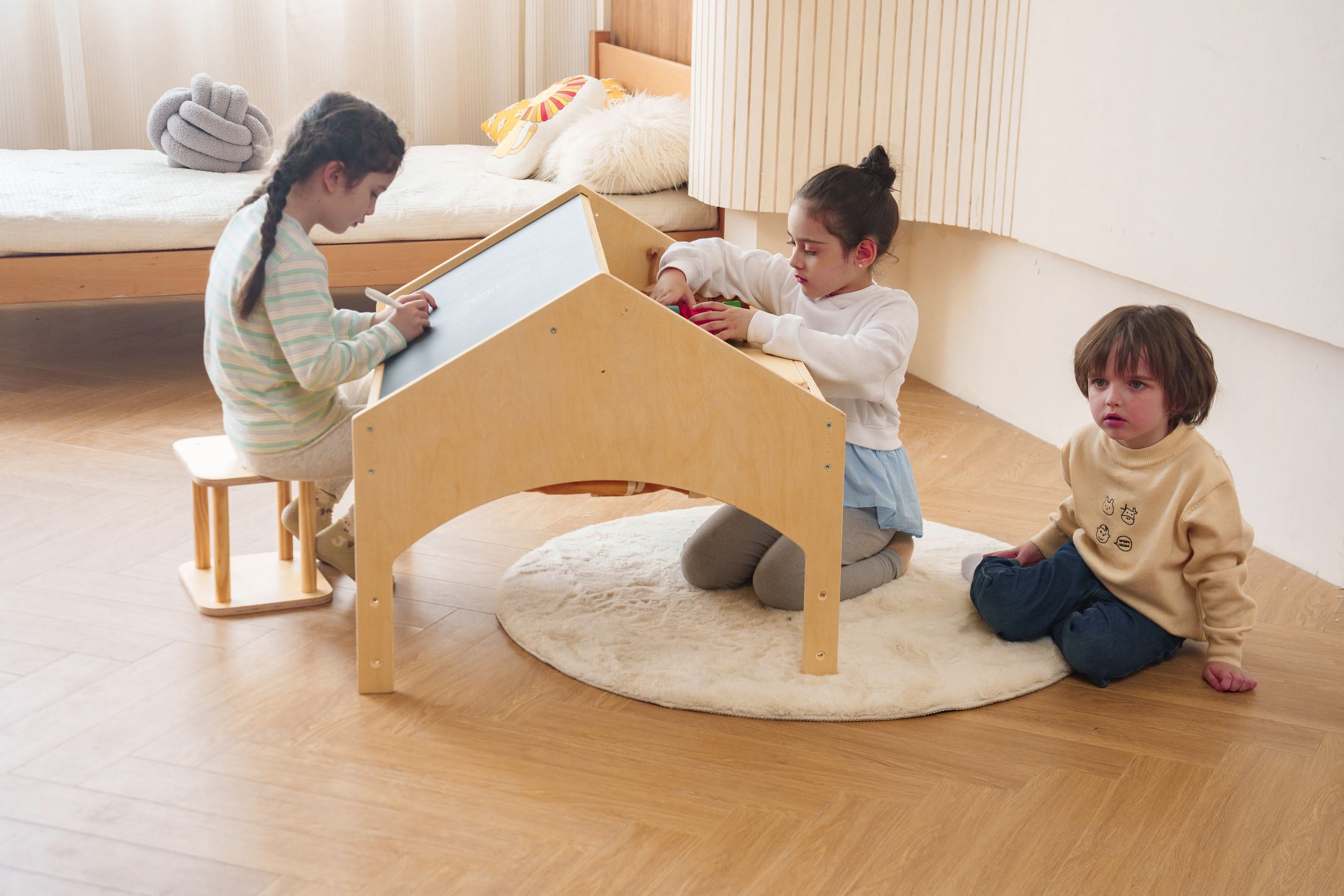 Ash Adjustable Wooden Learning Tent - Natural - image 4