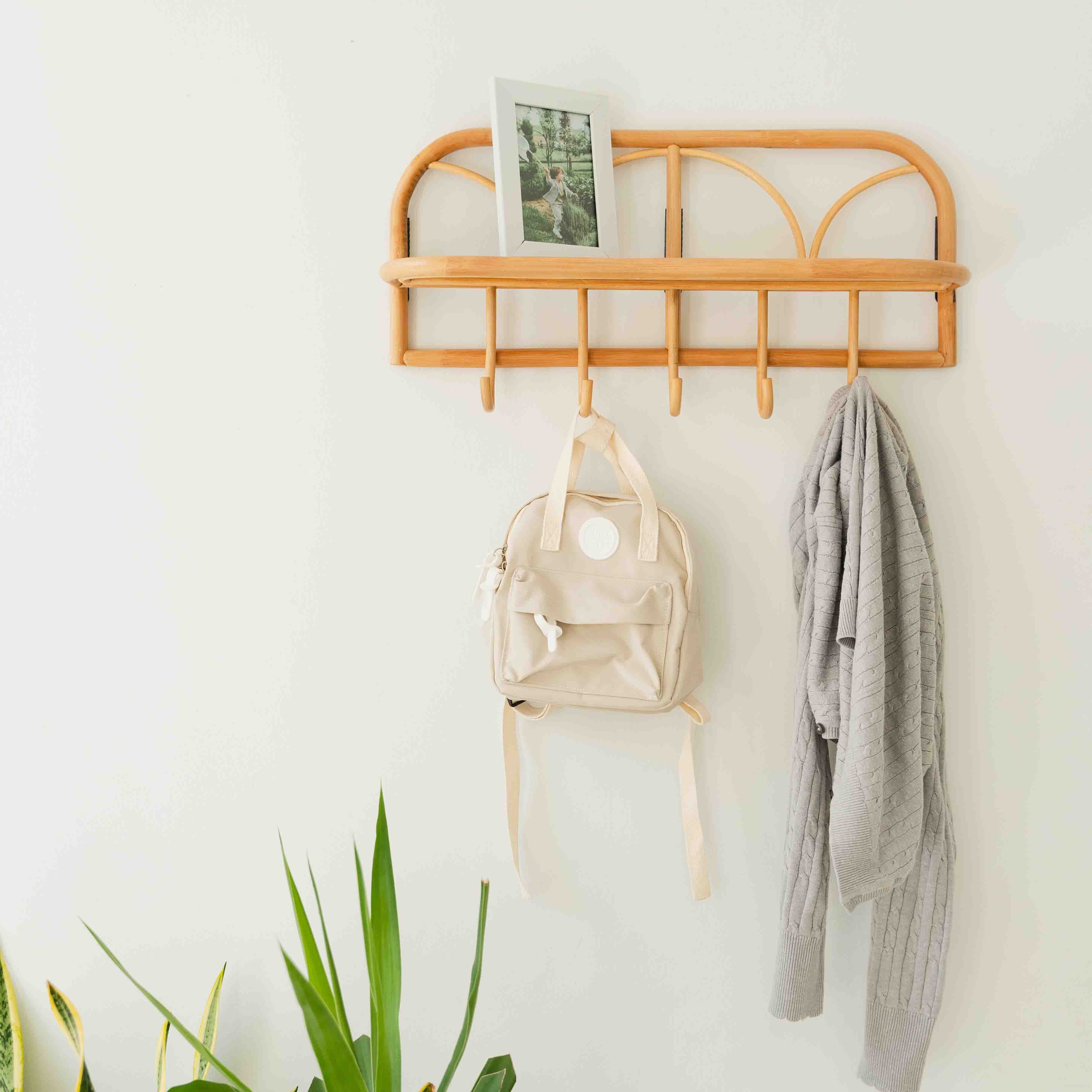 Rattan Hanging Wall Shelf