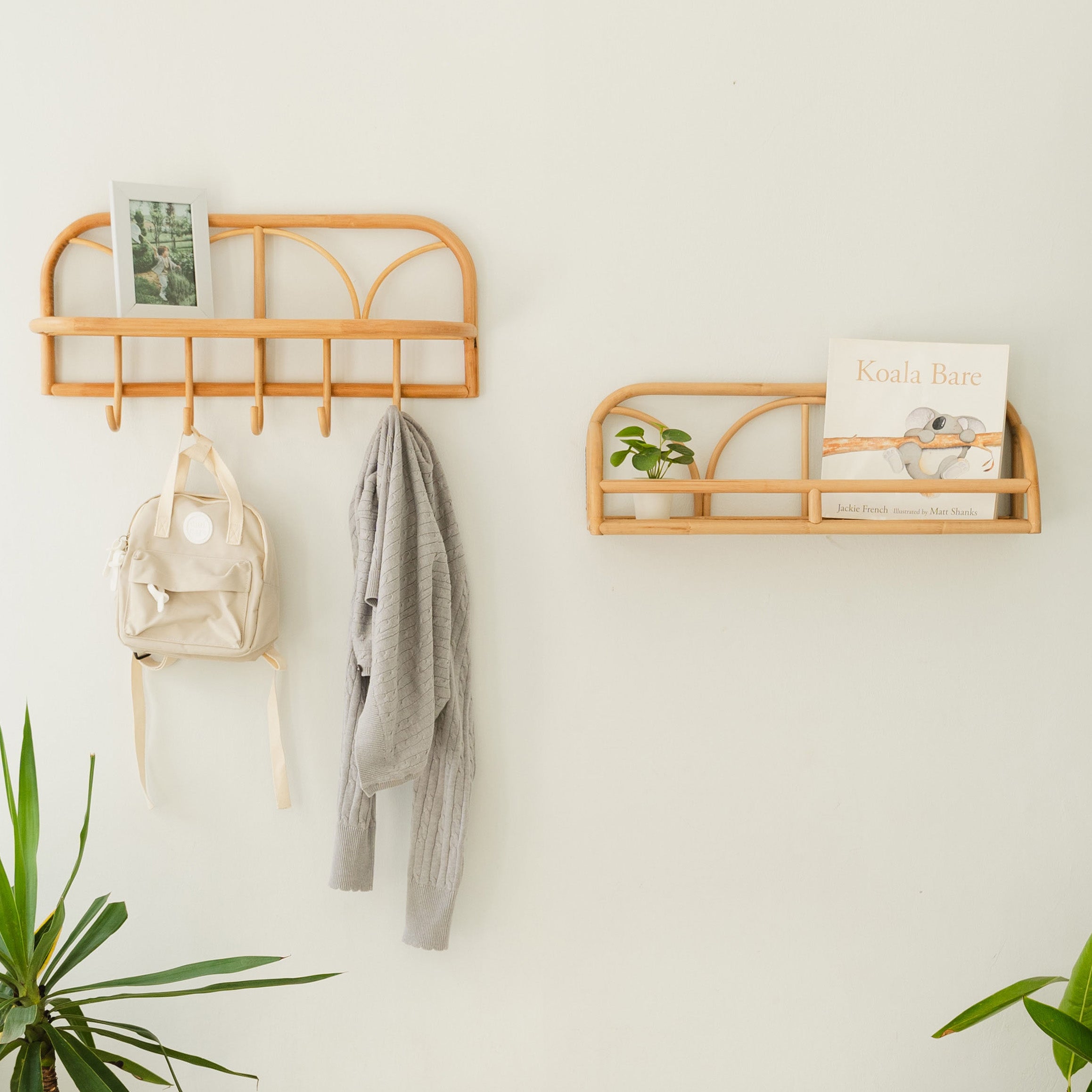 Rattan Hanging Wall Shelf