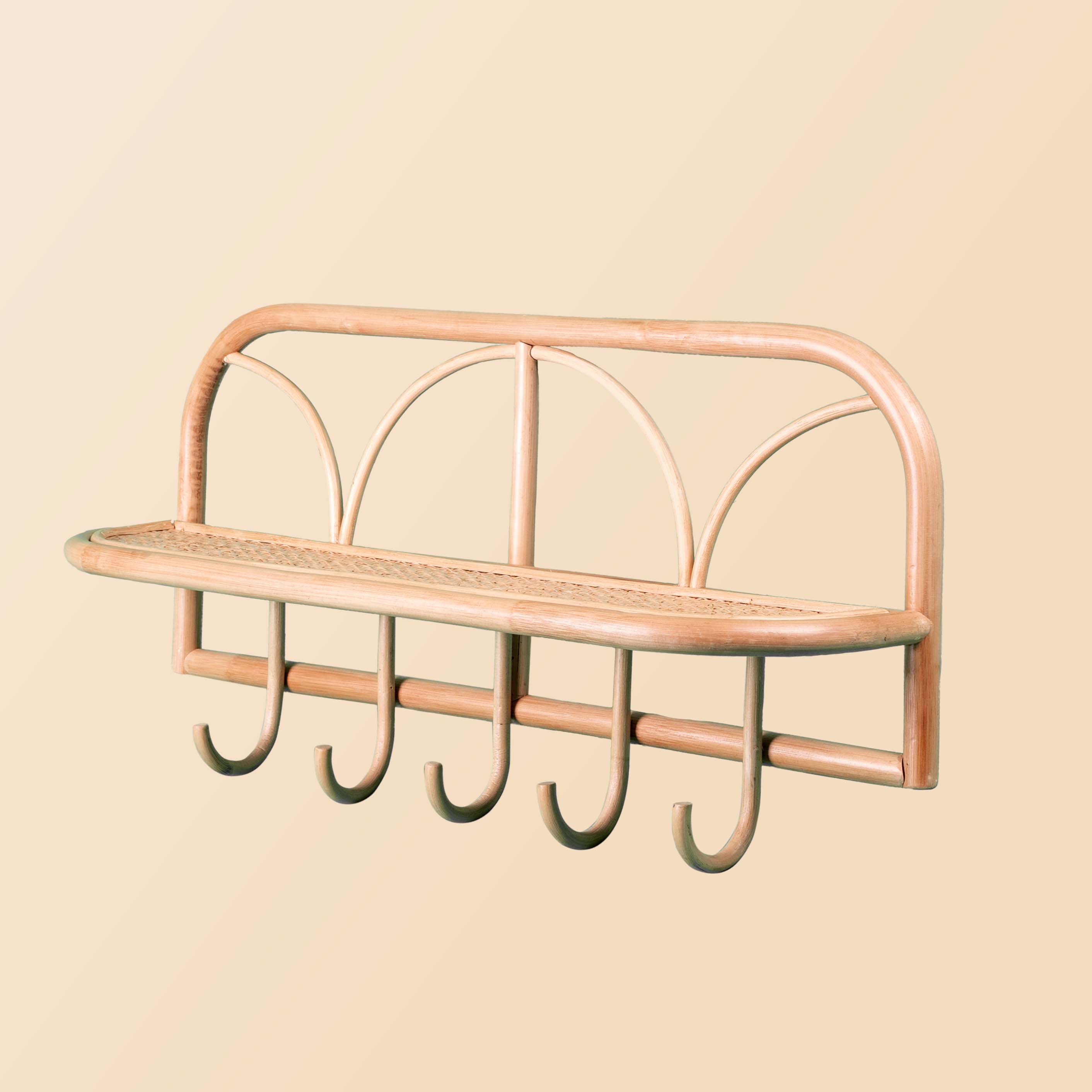 Rattan Hanging Wall Shelf - image 5