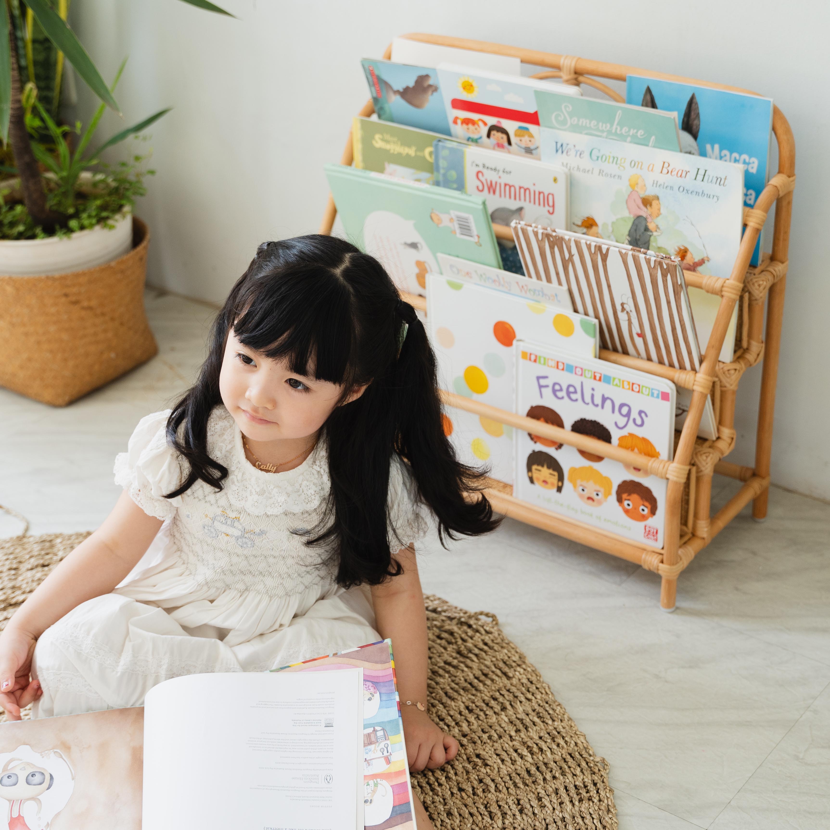 Kids Rattan Montessori Bookshelf - image 4