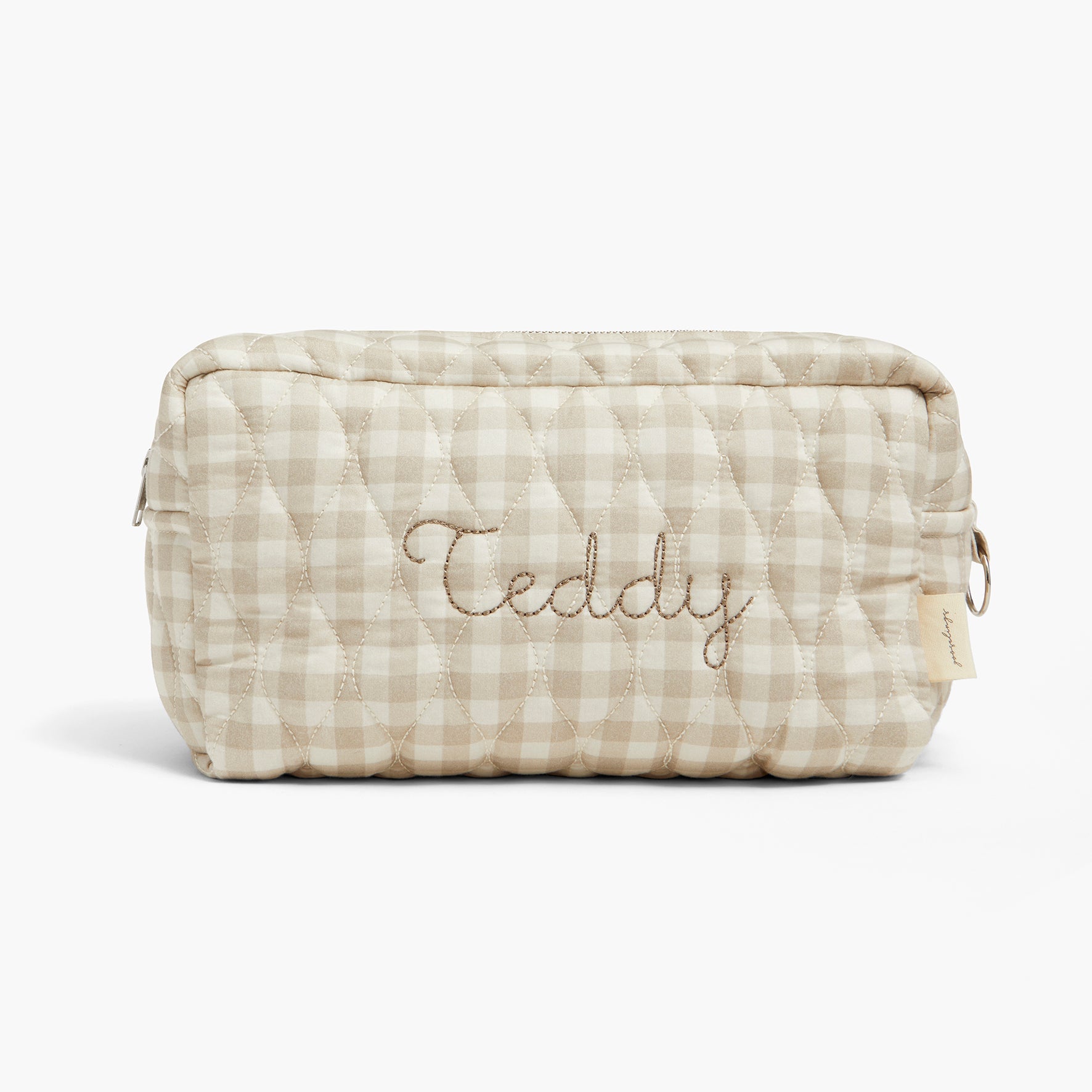Toiletry Pouch - Beige Gingham