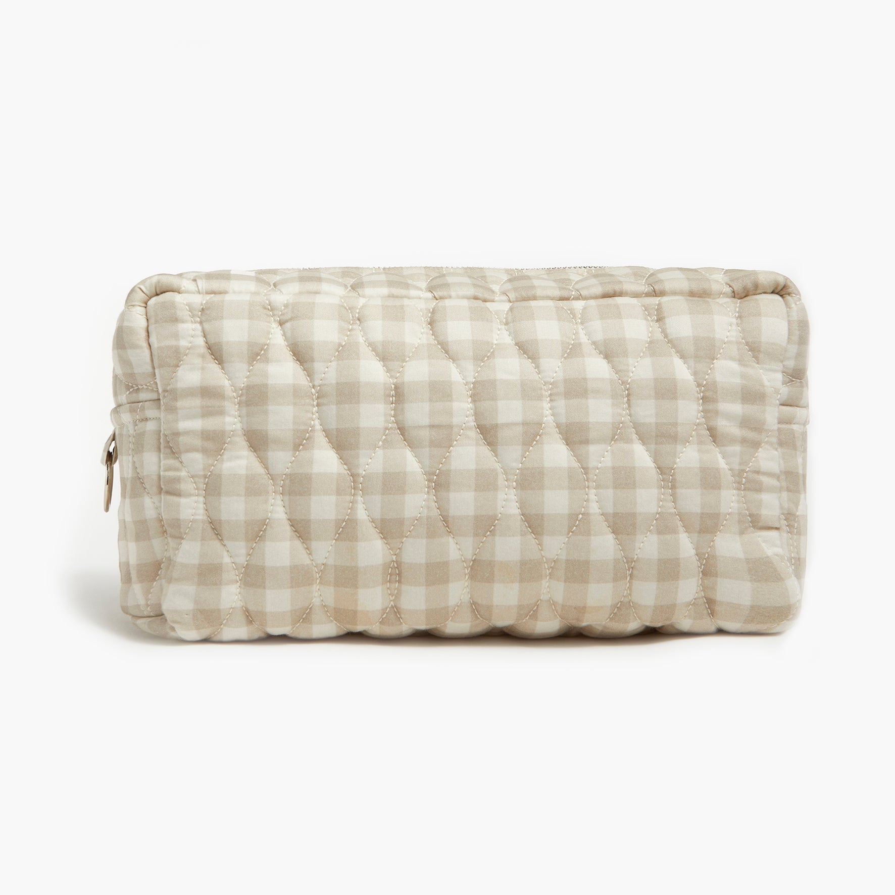 Toiletry Pouch - Beige Gingham