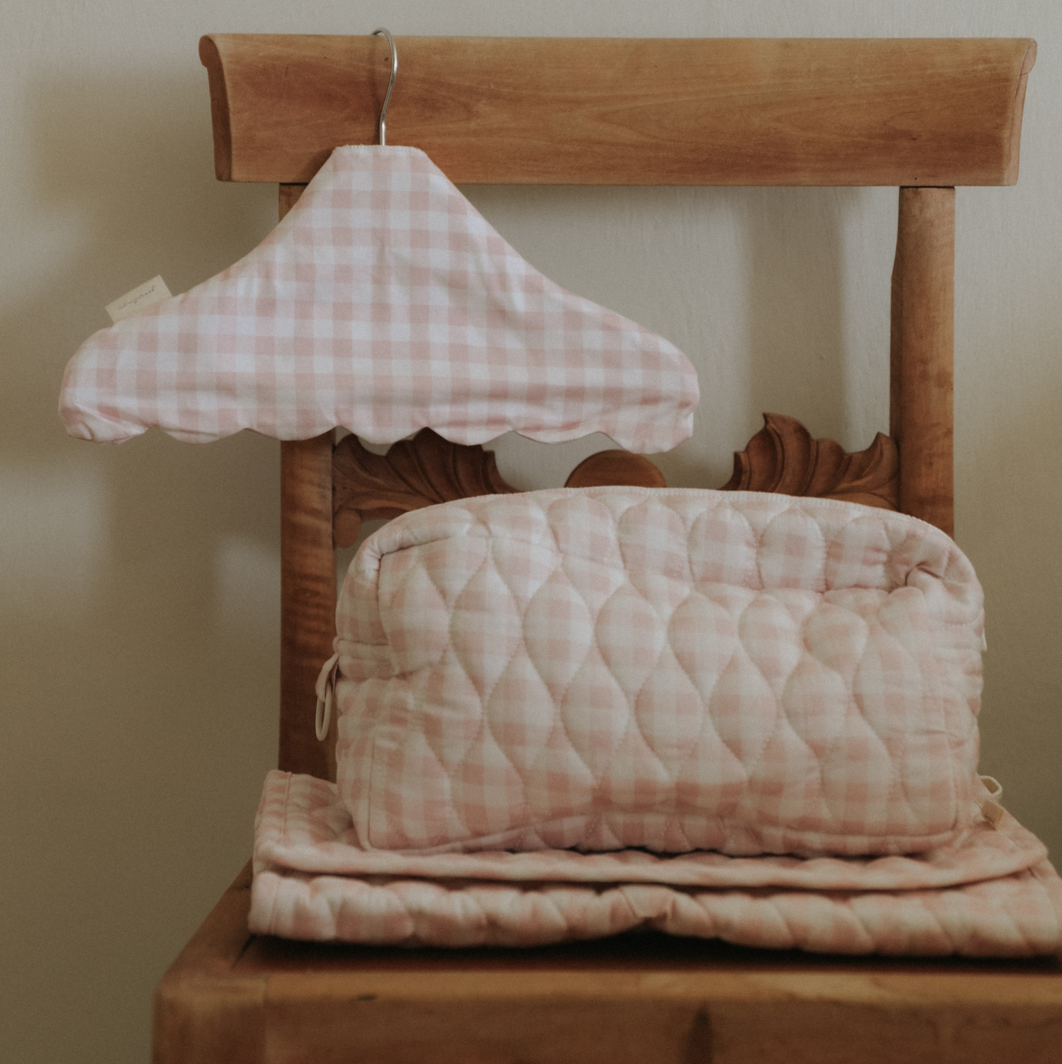 Toiletry Pouch - Pink Gingham - image 5