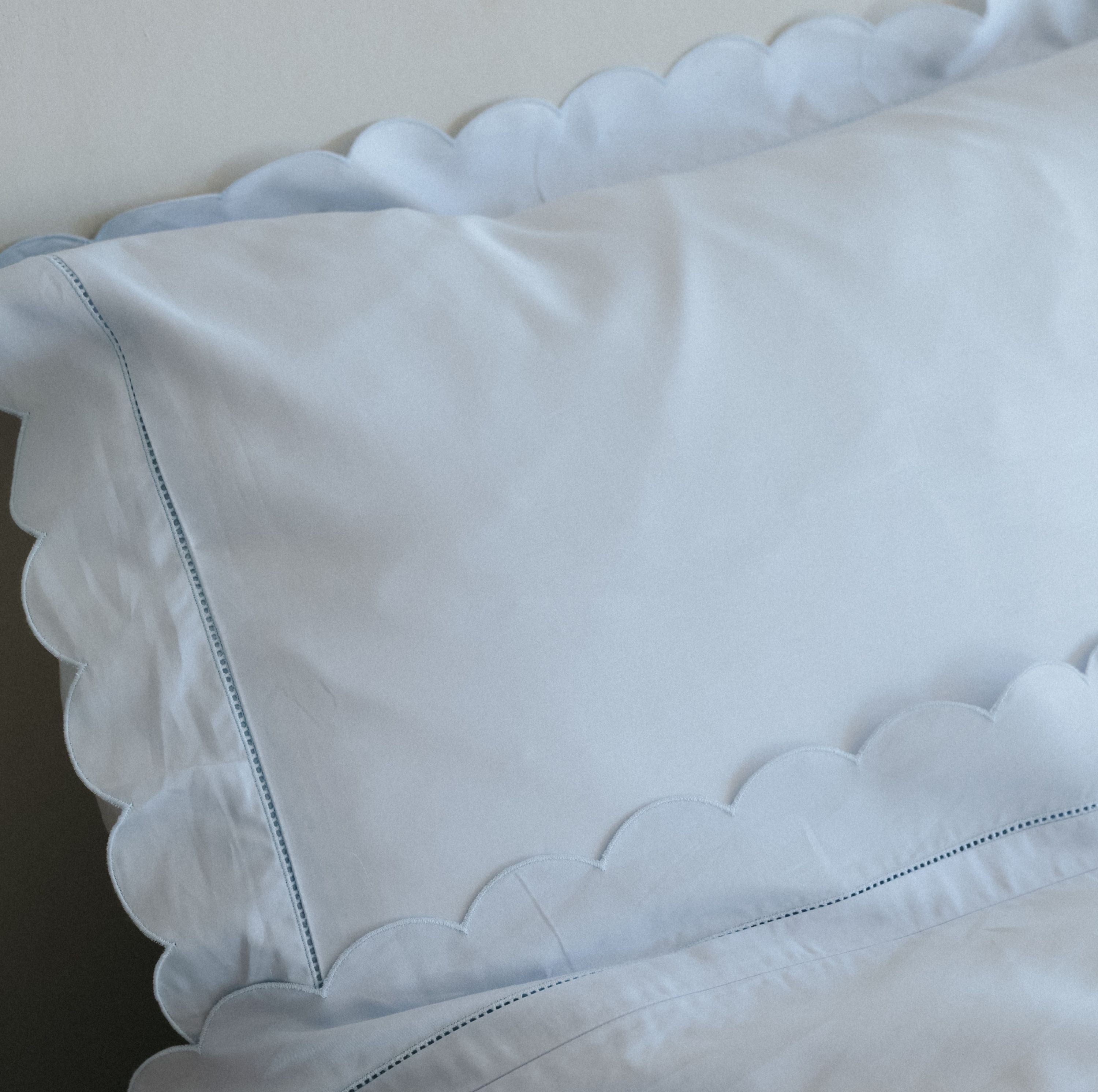 Scalloped Starlight Standard Pillowcase Set - Blue - image 4