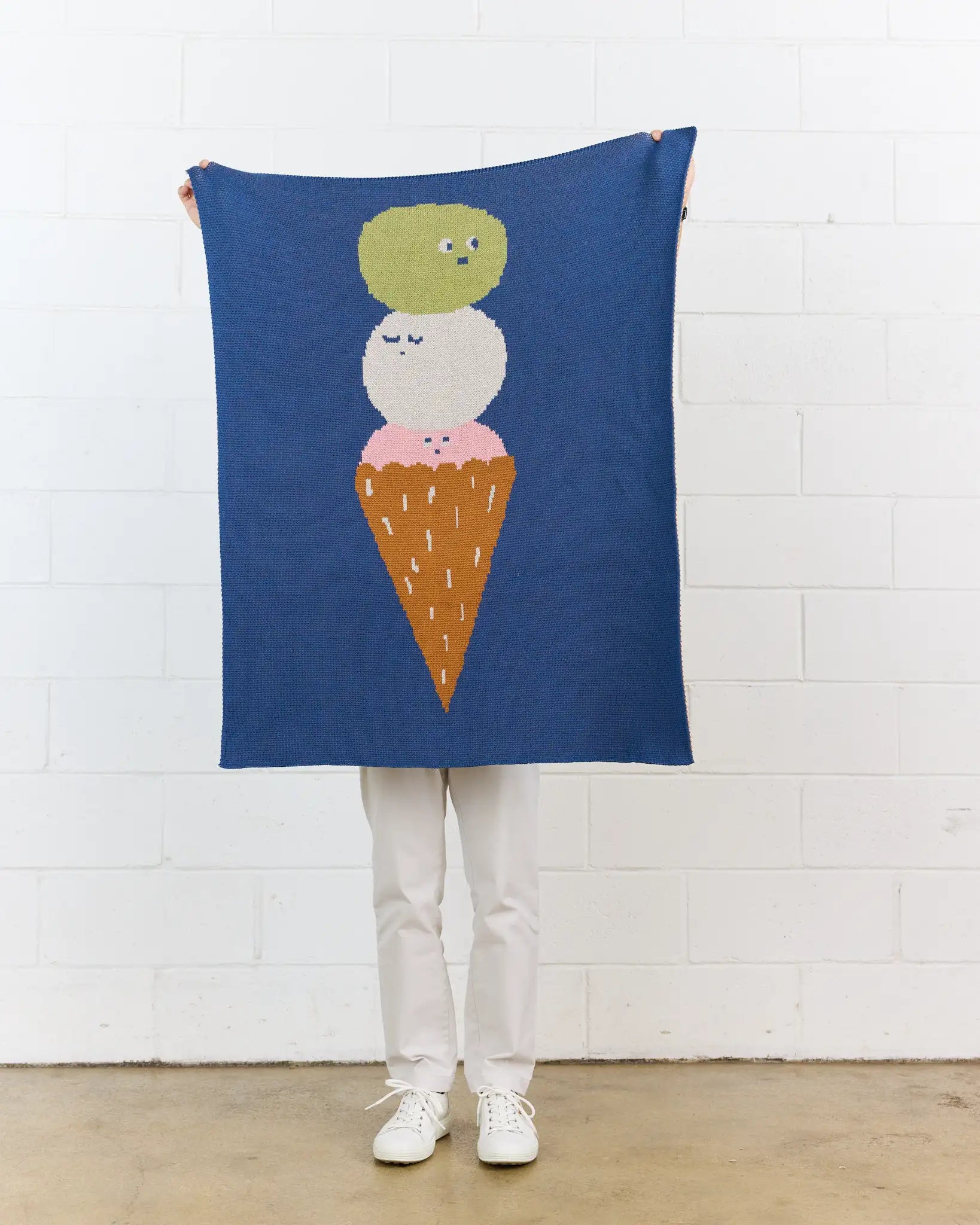 Ice Cream Knit Mini Blanket