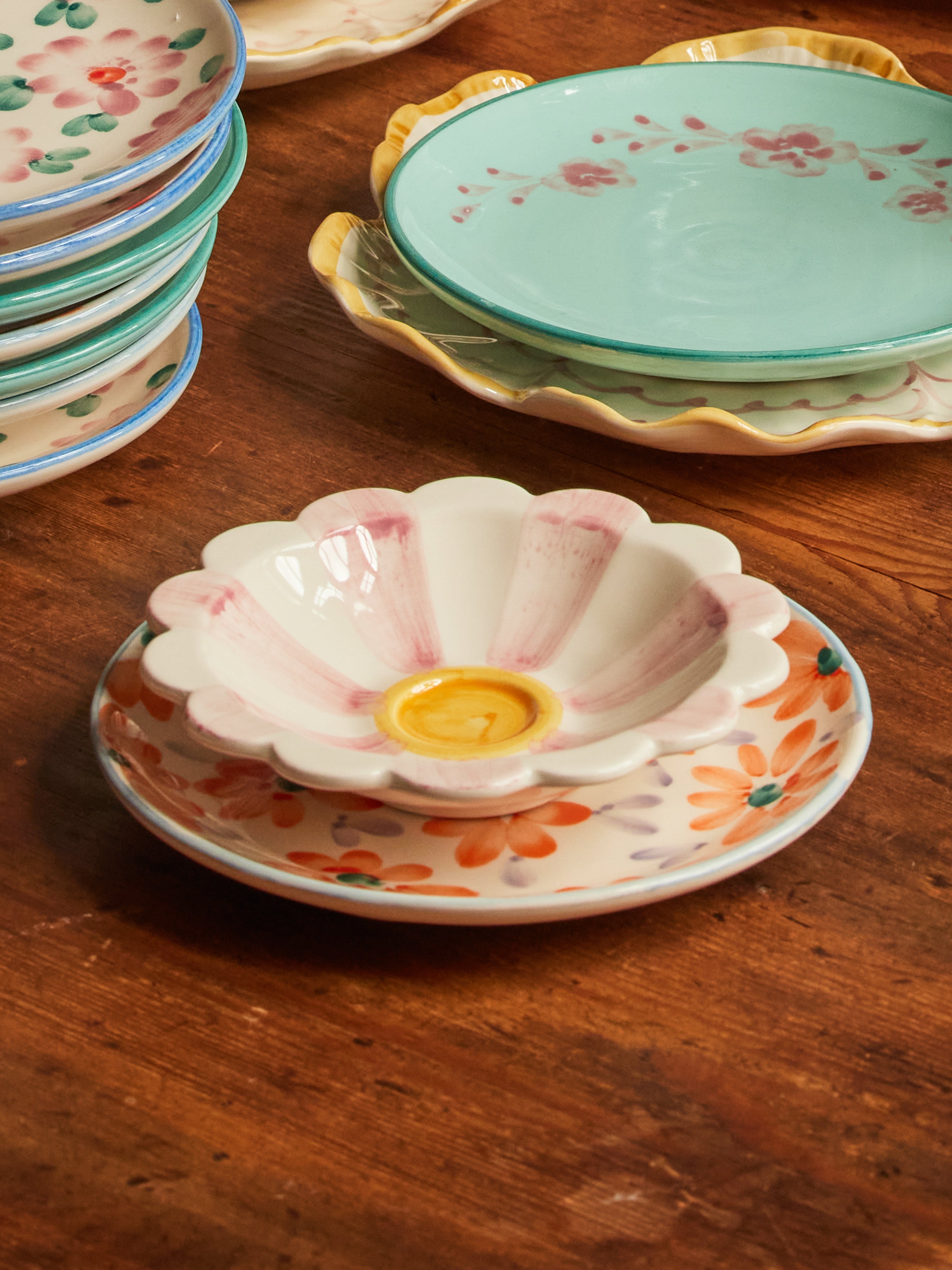 Ceramic Flower Bowl - Pink