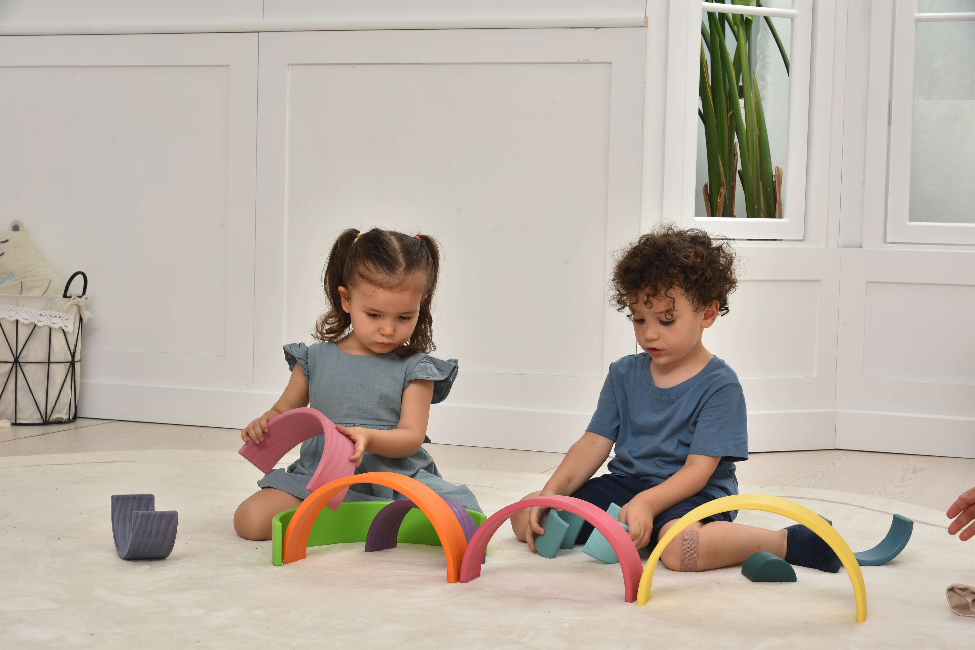 Wooden Rainbow Stacker Blocks - image 7