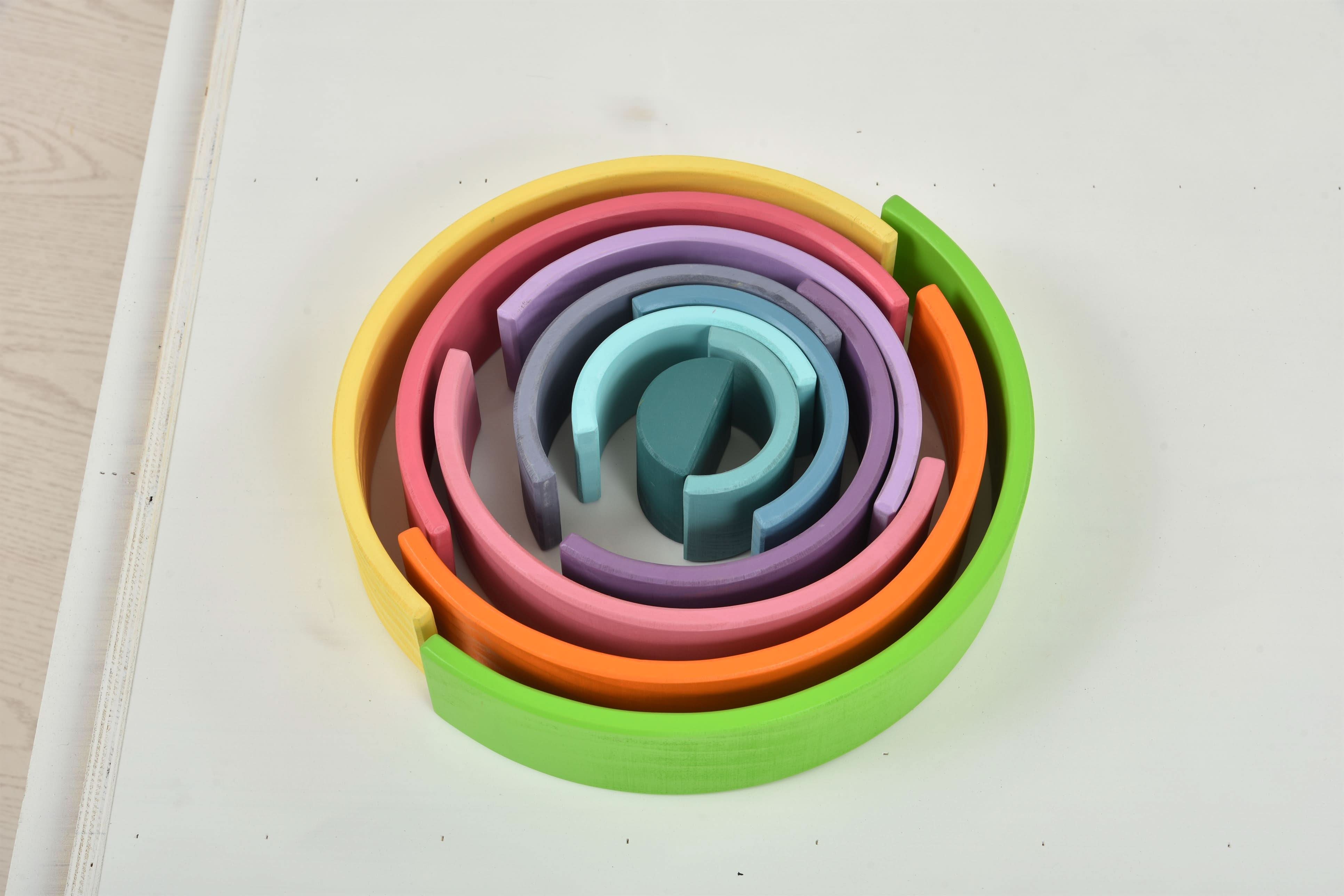 Wooden Rainbow Stacker Blocks - image 6