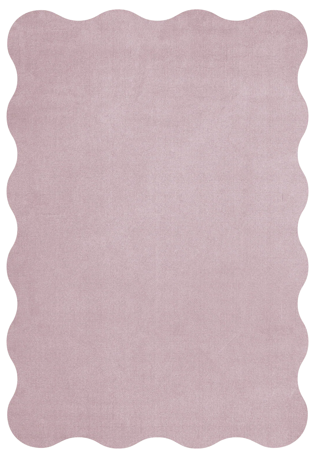 Scallop Wool Rug - Pink Lavender