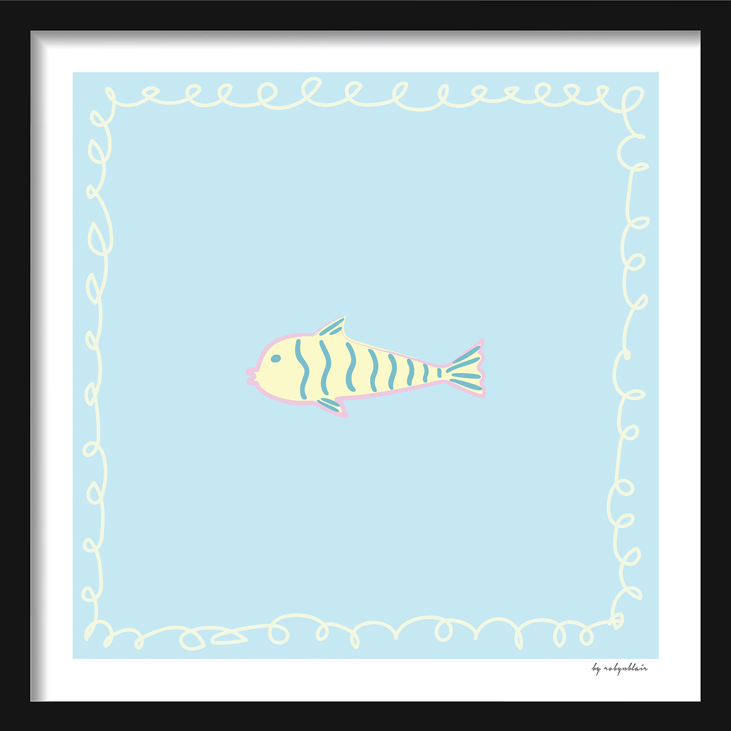 Lucky Fish - Aqua Fine Art Print - image 3