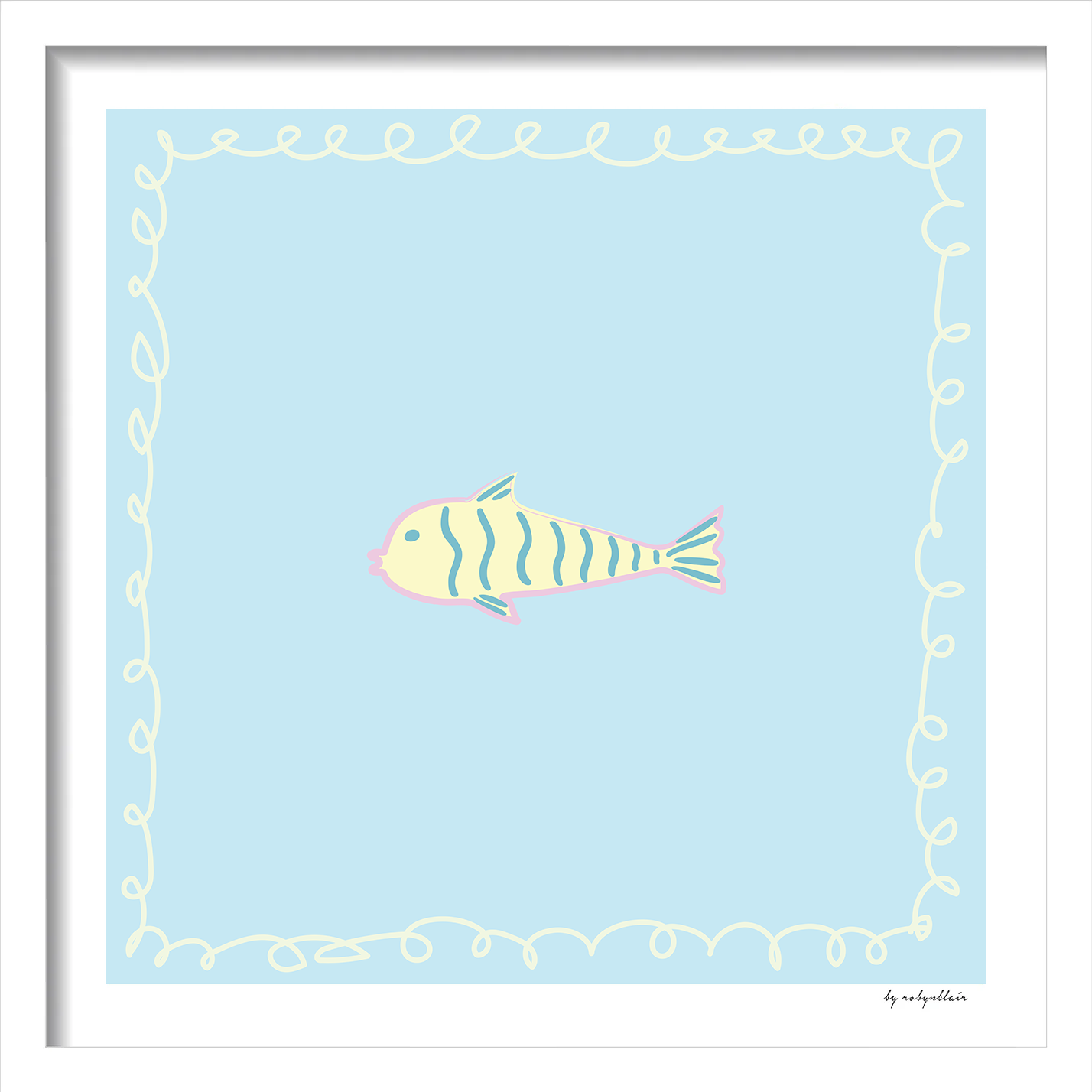 Lucky Fish - Aqua Fine Art Print - image 2