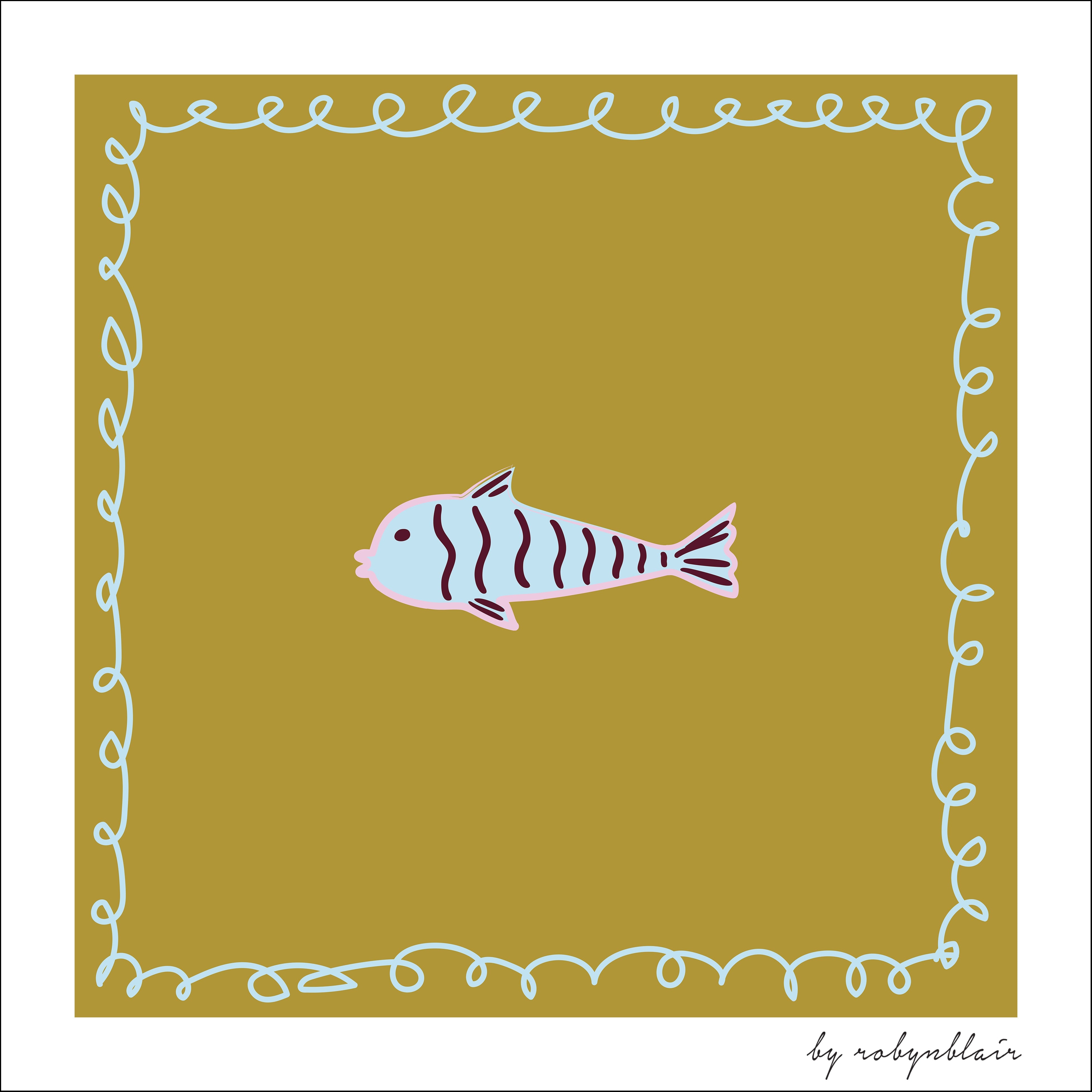 Lucky Fish - Olive Fine Art Print