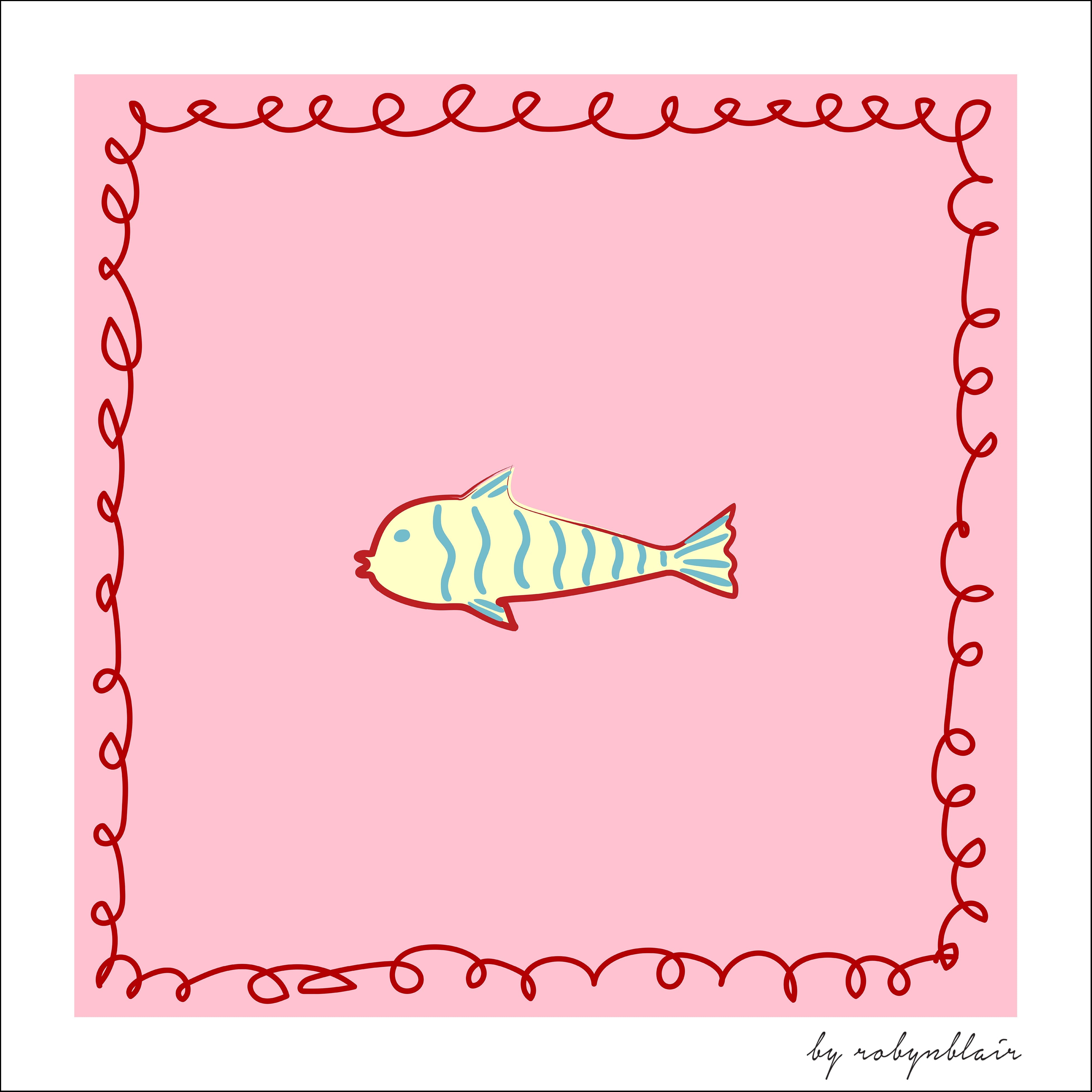 Lucky Fish  - Pink Fine Art Print