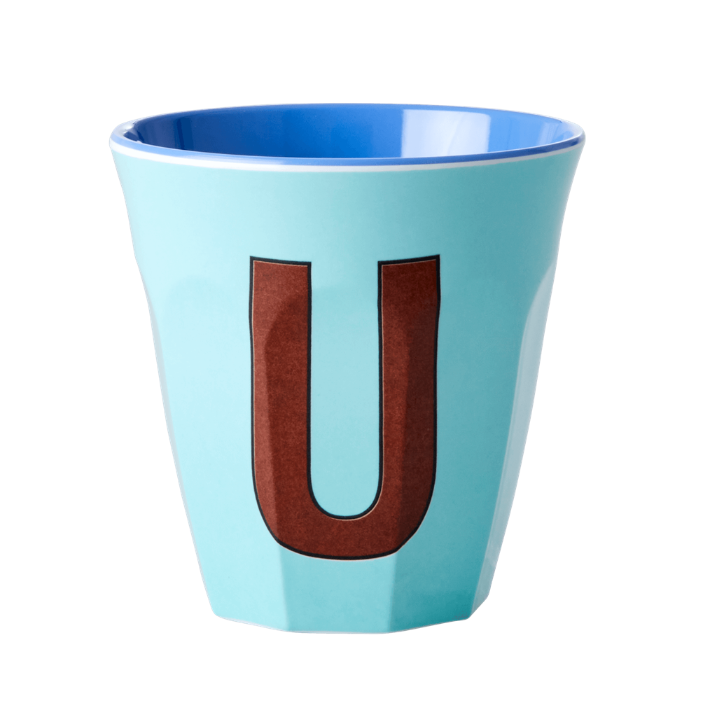 Letter U Cup - Blue