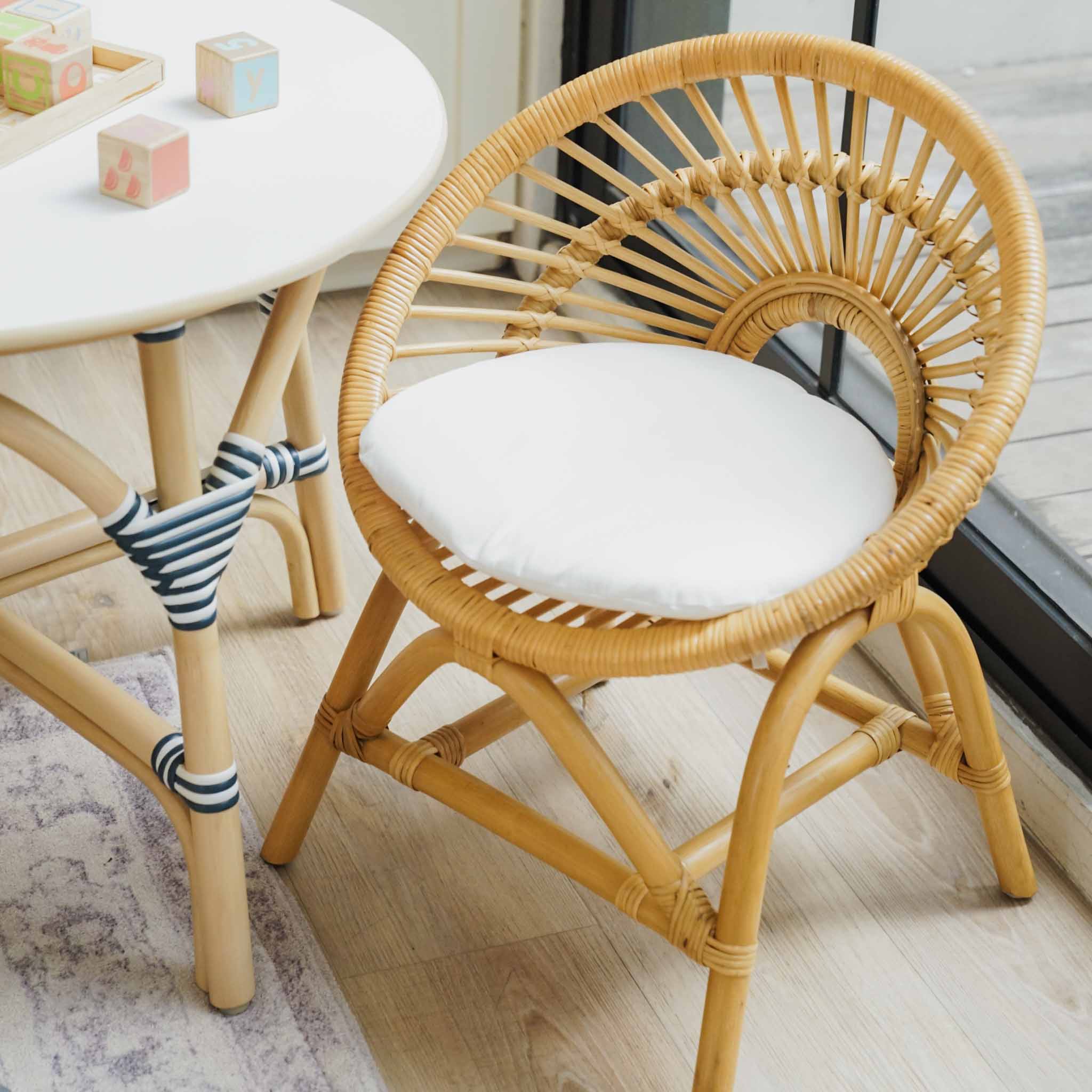 Rattan Kids Play Chair - Natural - image 3