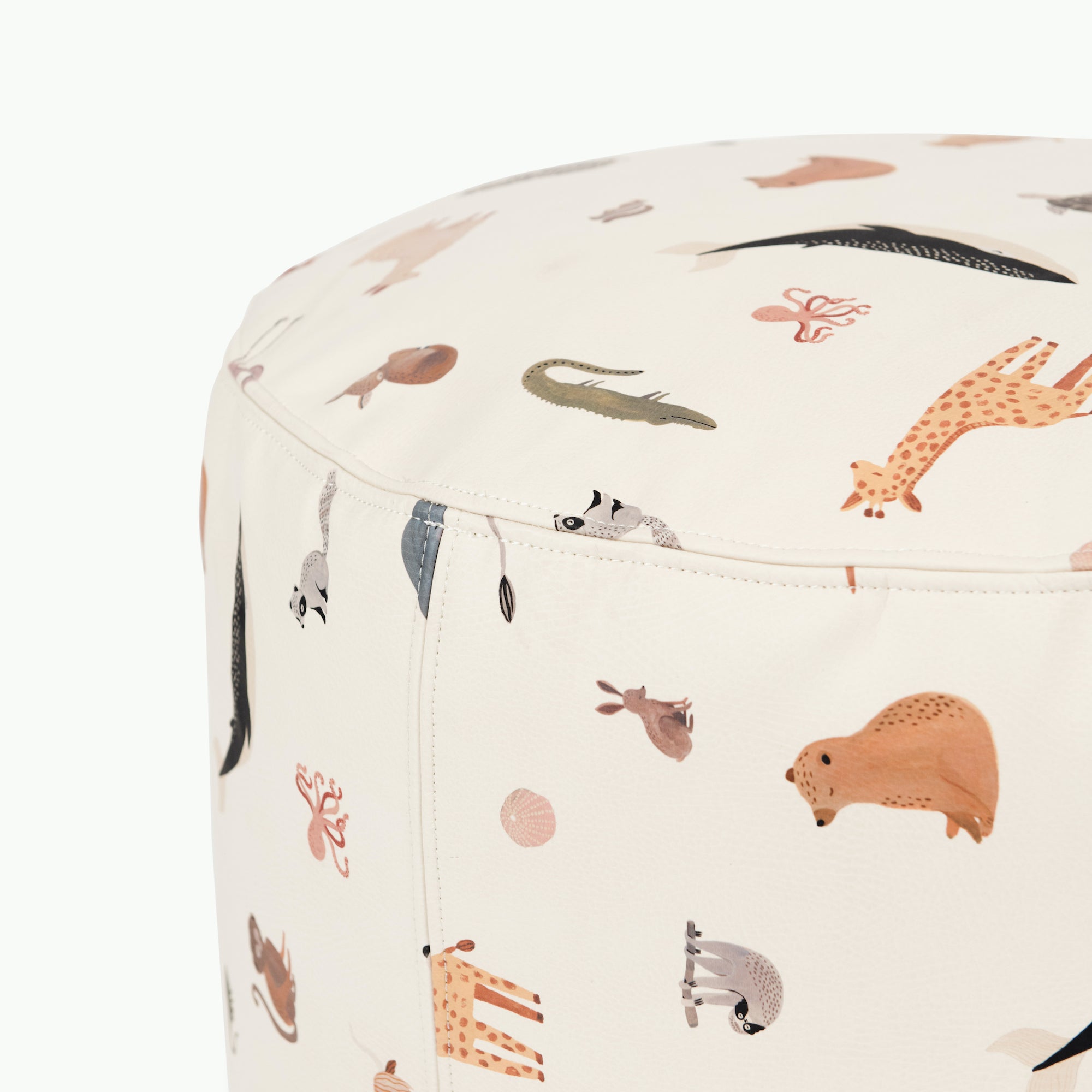 Vegan Leather Pouf - Circle or Square - image 6