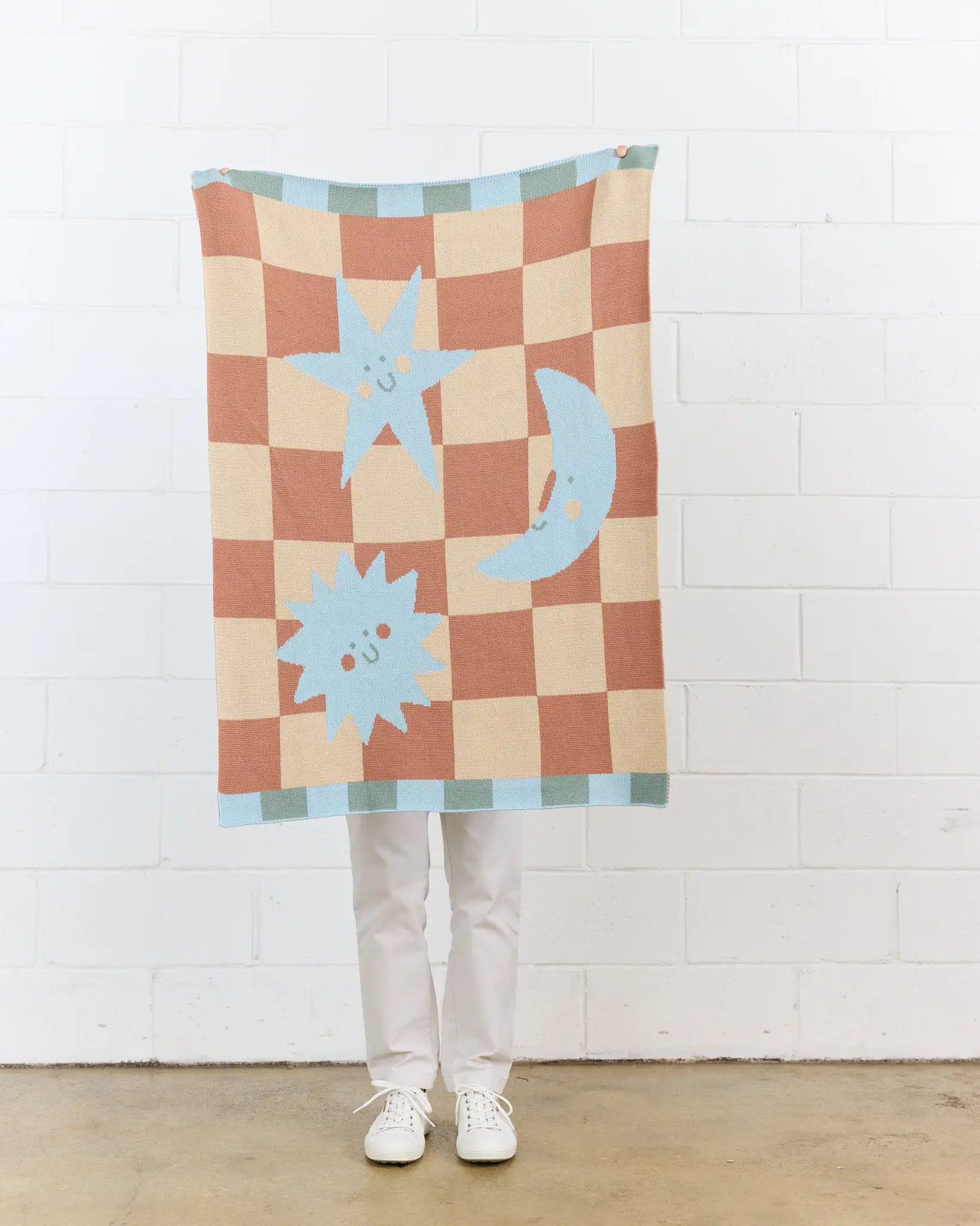 Moon + Stars Knit Mini Blanket - image 9