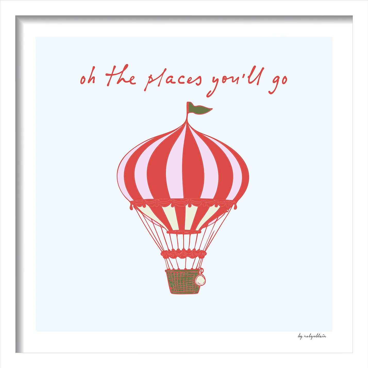 Oh The Places - Blue Fine Art Print - image 2