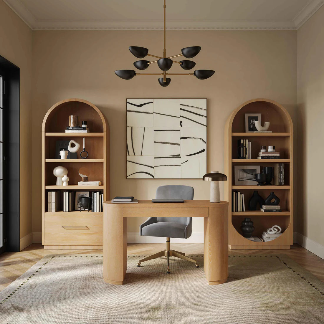 Marlow Wood Writing Desk - 2 Drawer - image 10