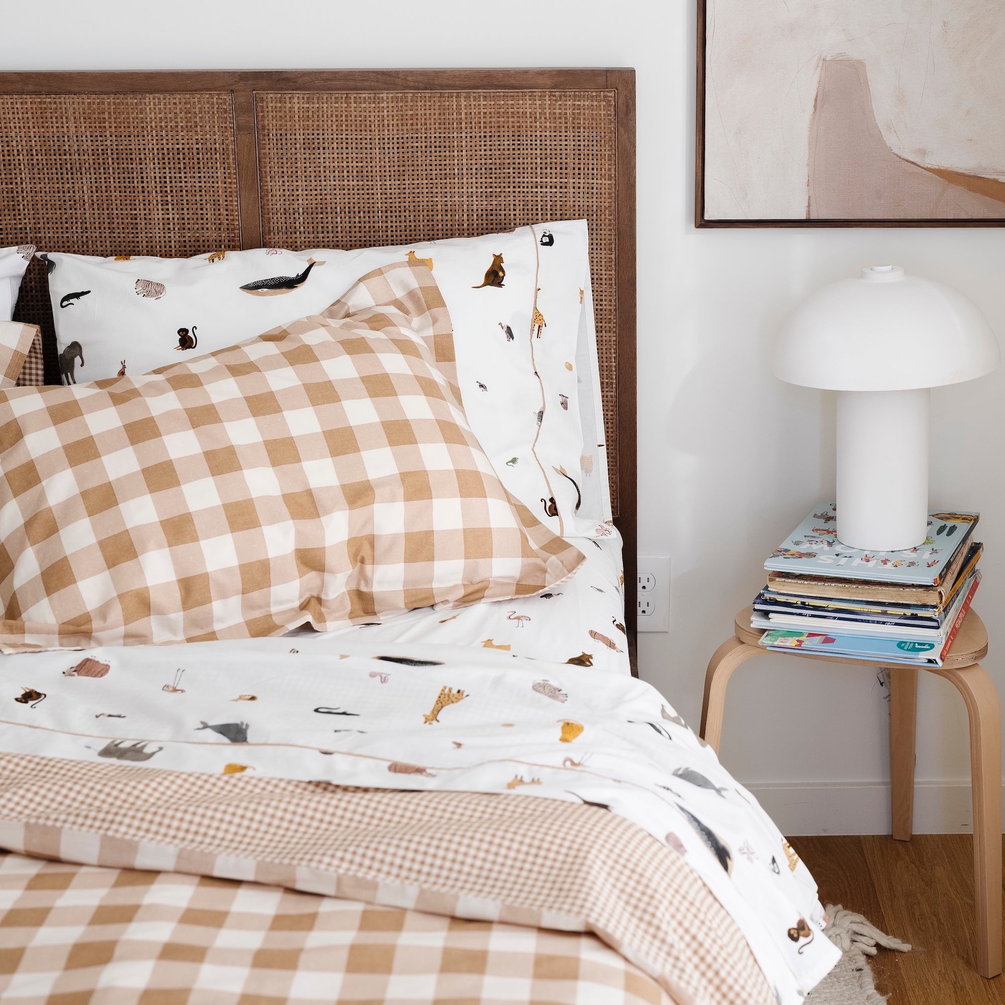 Gingham 100% Cotton Duvet Set - image 2