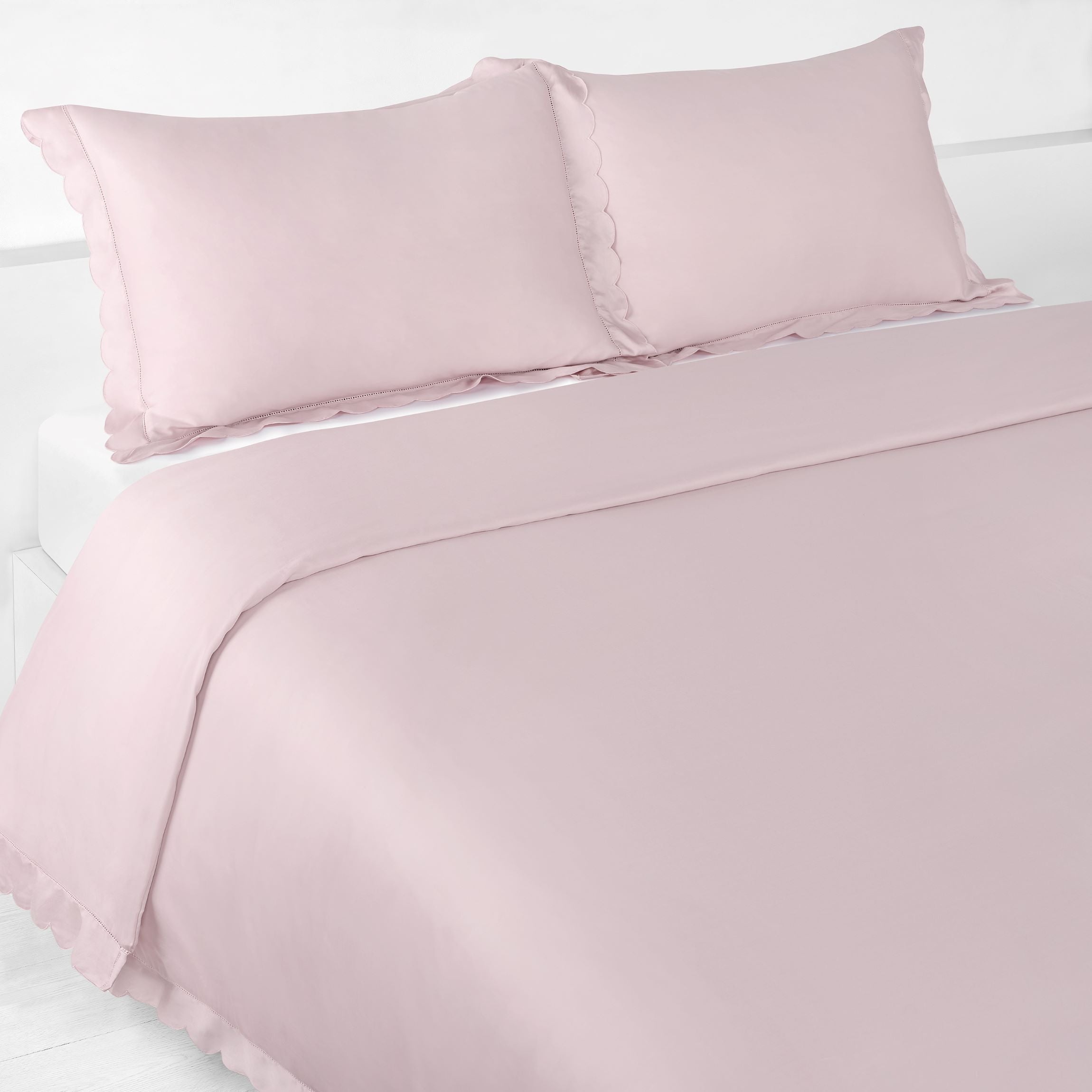 Scalloped Starlight Full/Queen Duvet Cover - Rose - image 4