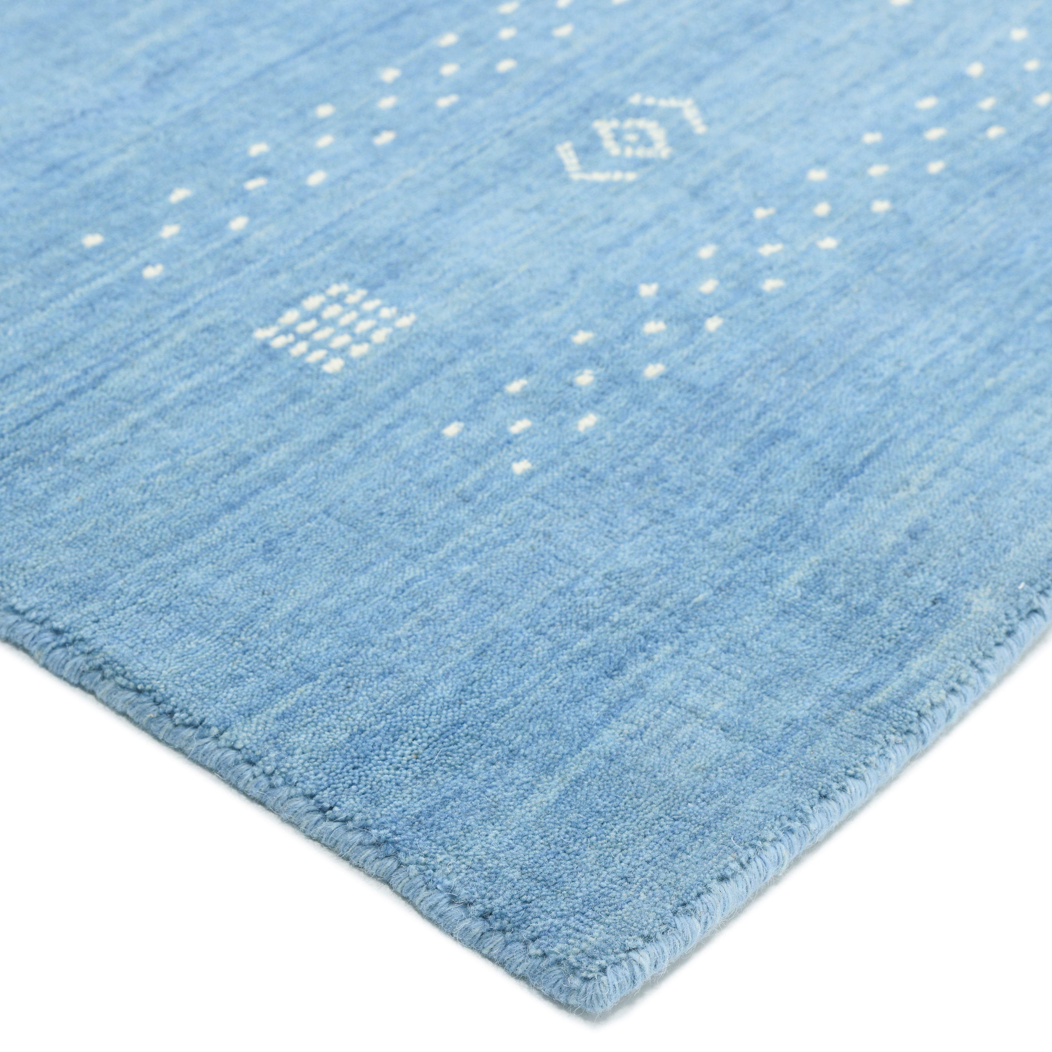 Boho Handmade Area Rug - Blue - image 3