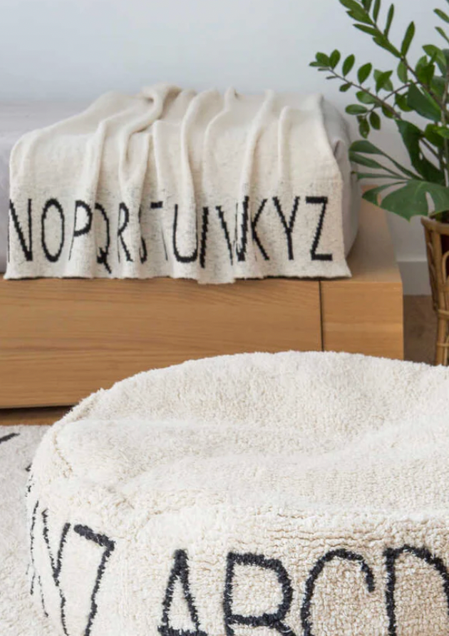 Knitted ABC Blanket
