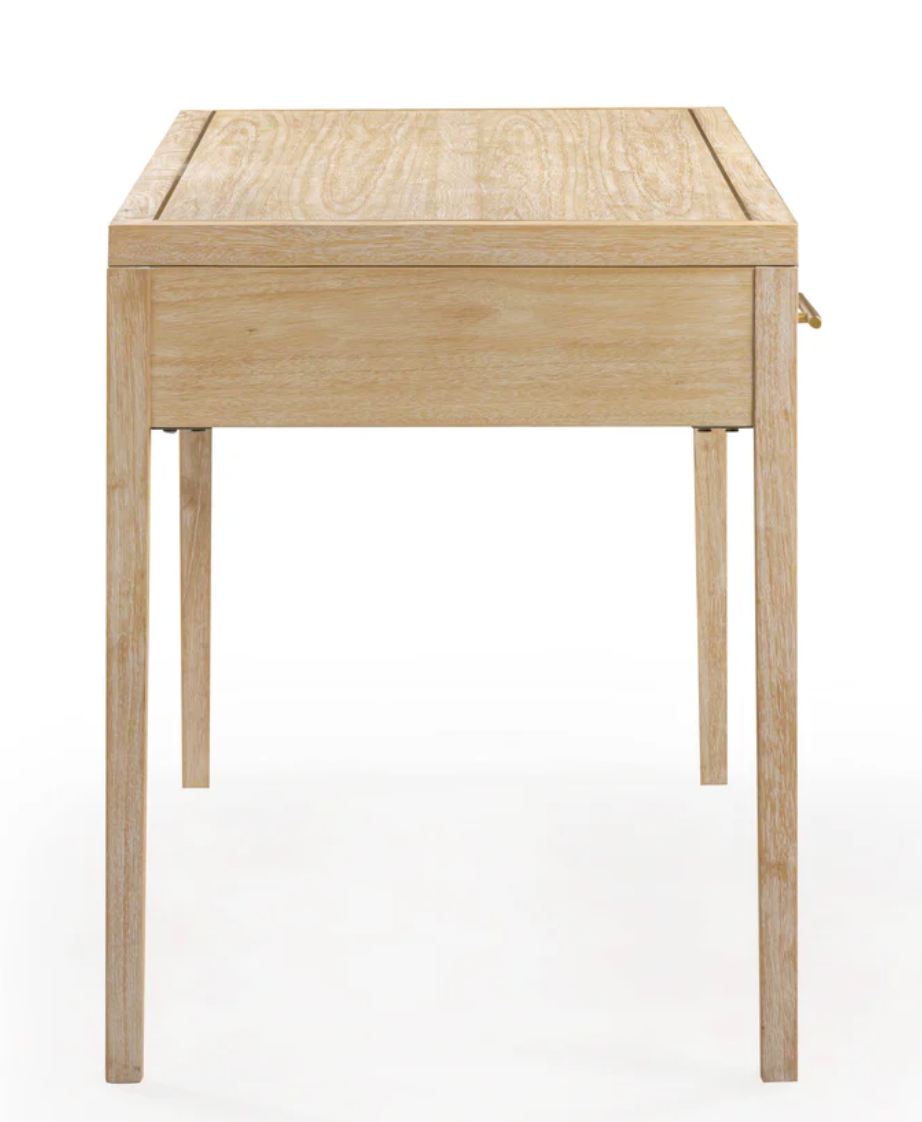 Natural Wood Desk - 2 Drawer - image 3