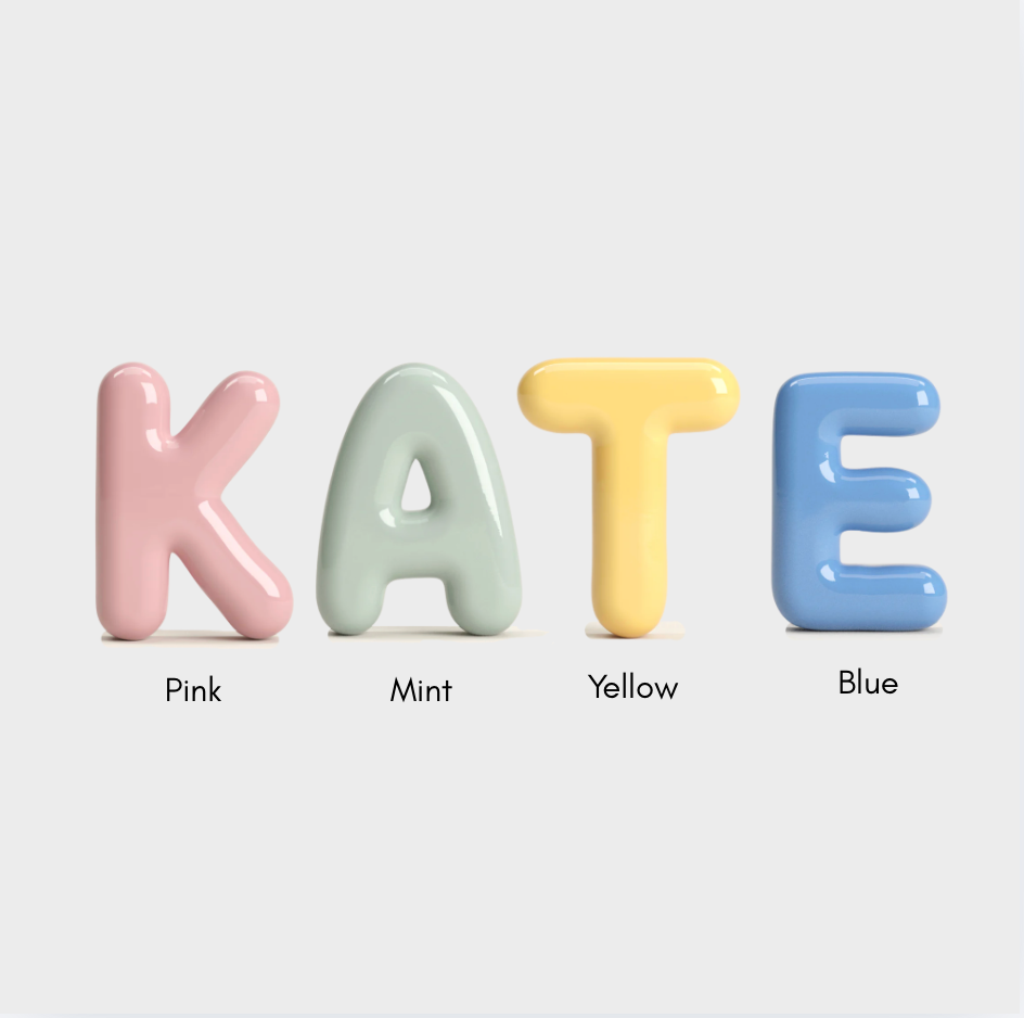 Ceramic Hanging Letters - Pack of 4