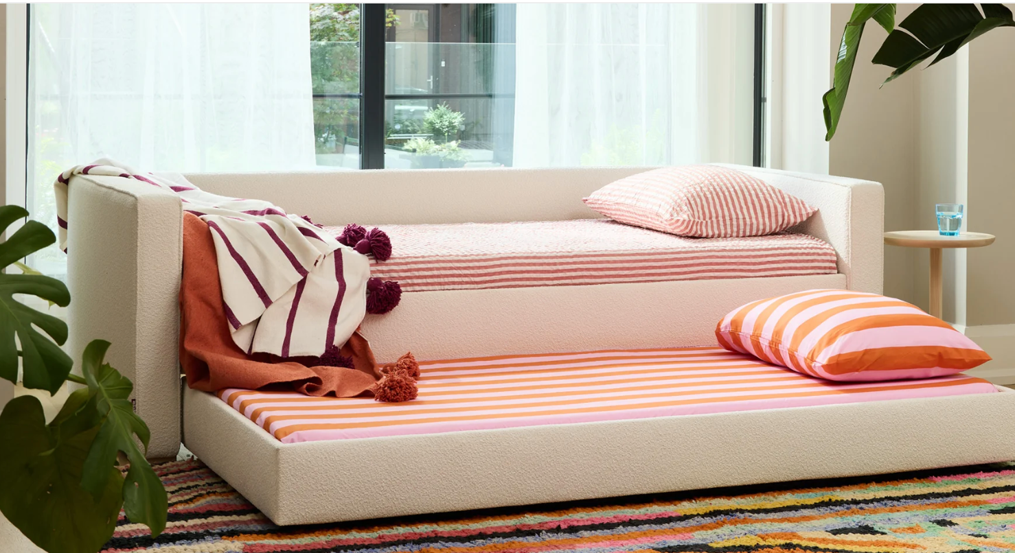 Dorma Twin Daybed with Trundle and Leather Piping - image 2