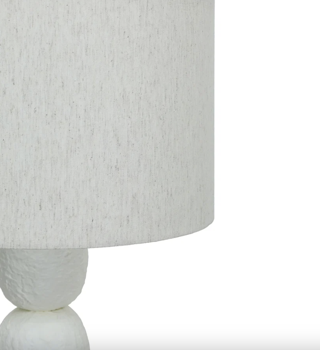 Pebble Cream Papier Mache Floor Lamp - image 4