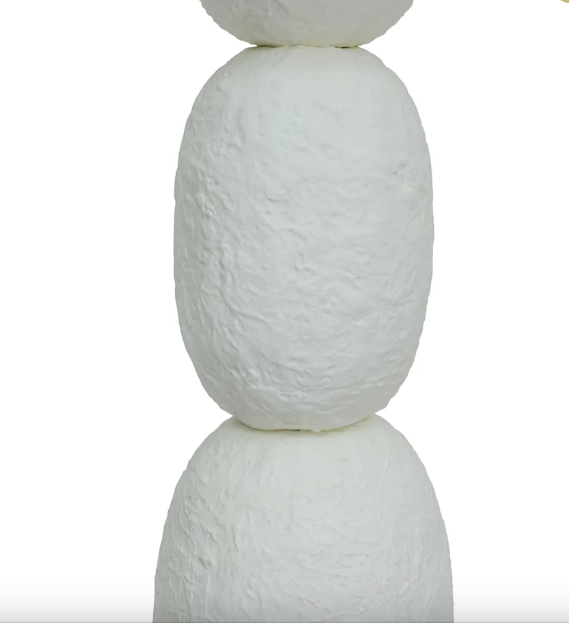 Pebble Cream Papier Mache Floor Lamp - image 5