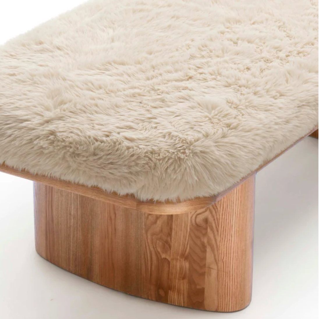 Ollie Upholstered Bench Faux Shearling - image 4