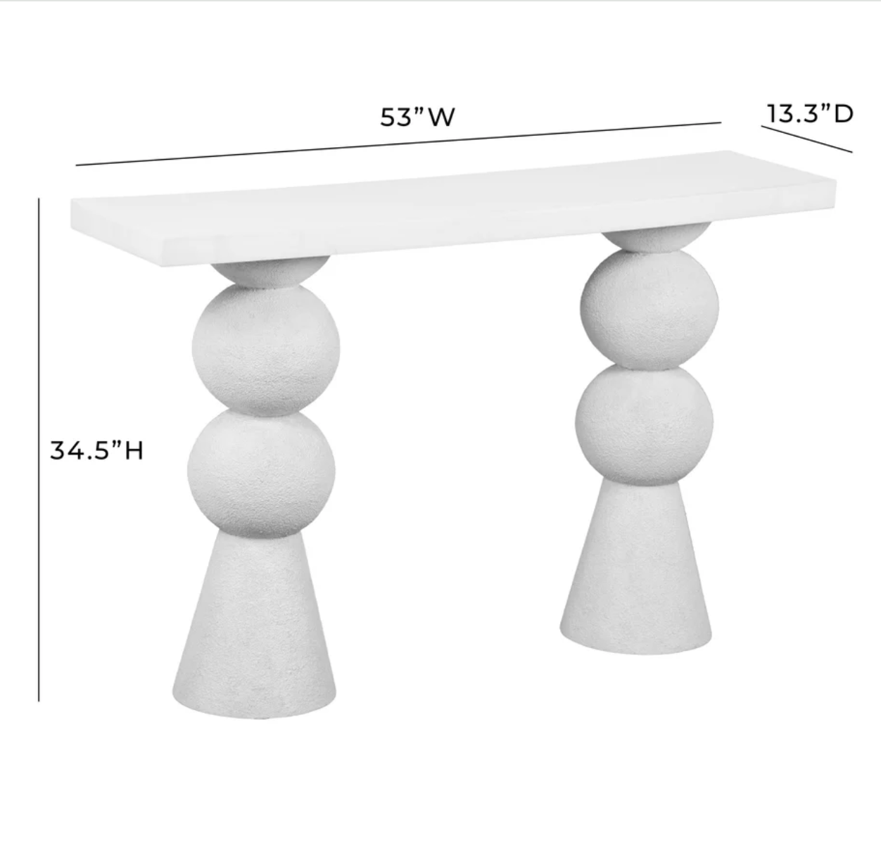 Lupita White Console Table - image 6