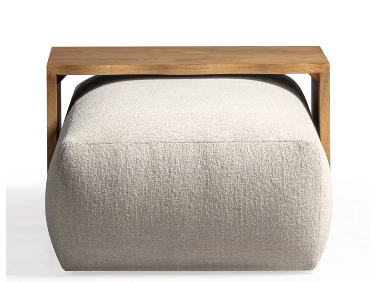 Spencer Performance Basketweave Ottoman with Bridge Table - image 5
