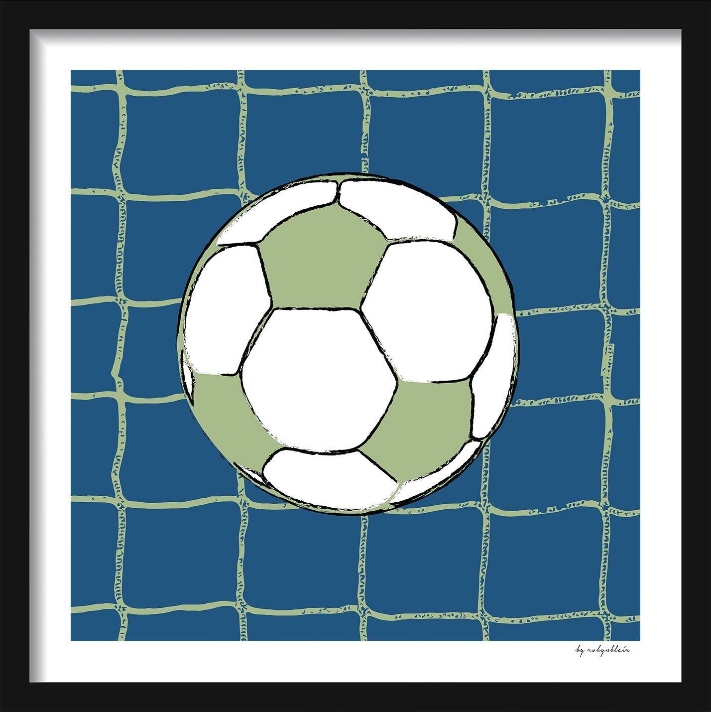 Soccer Ball Fine Art Print - Navy - image 3