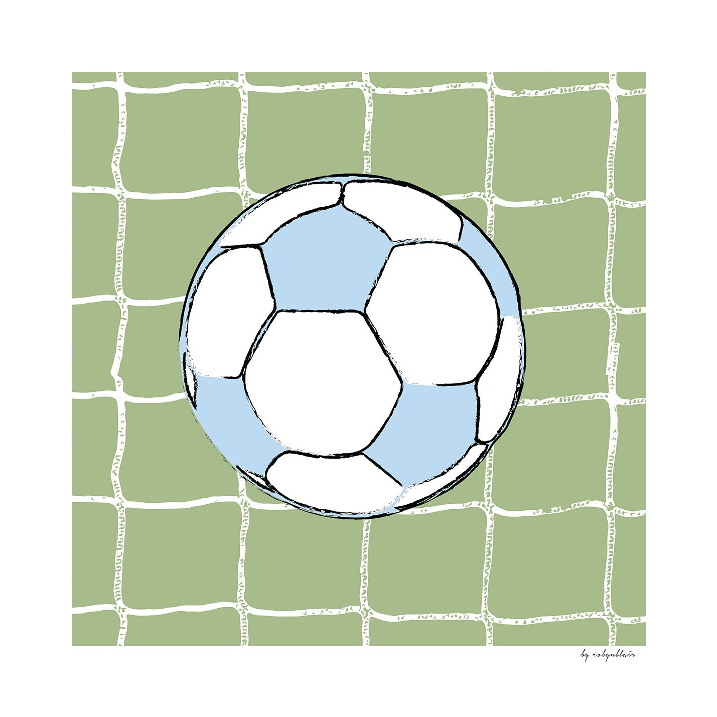 Soccer Ball Fine Art Print - Green - image 2