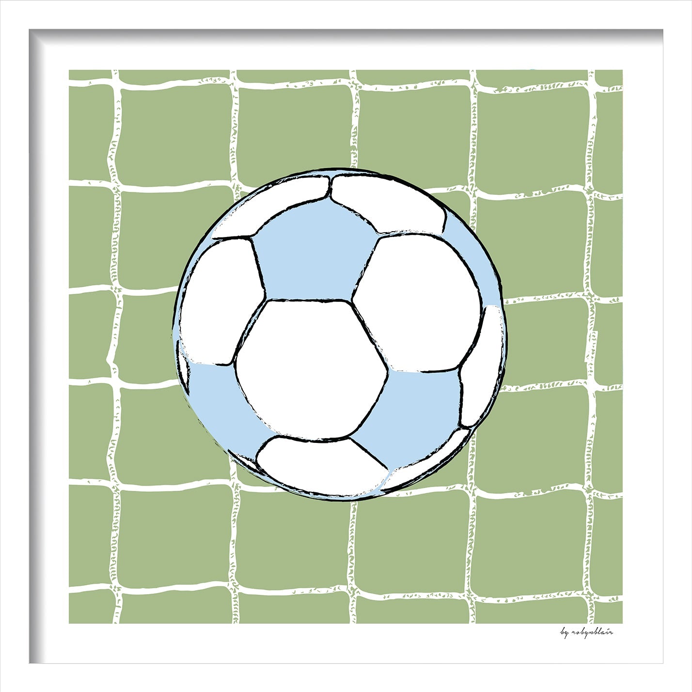 Soccer Ball Fine Art Print - Green - image 1